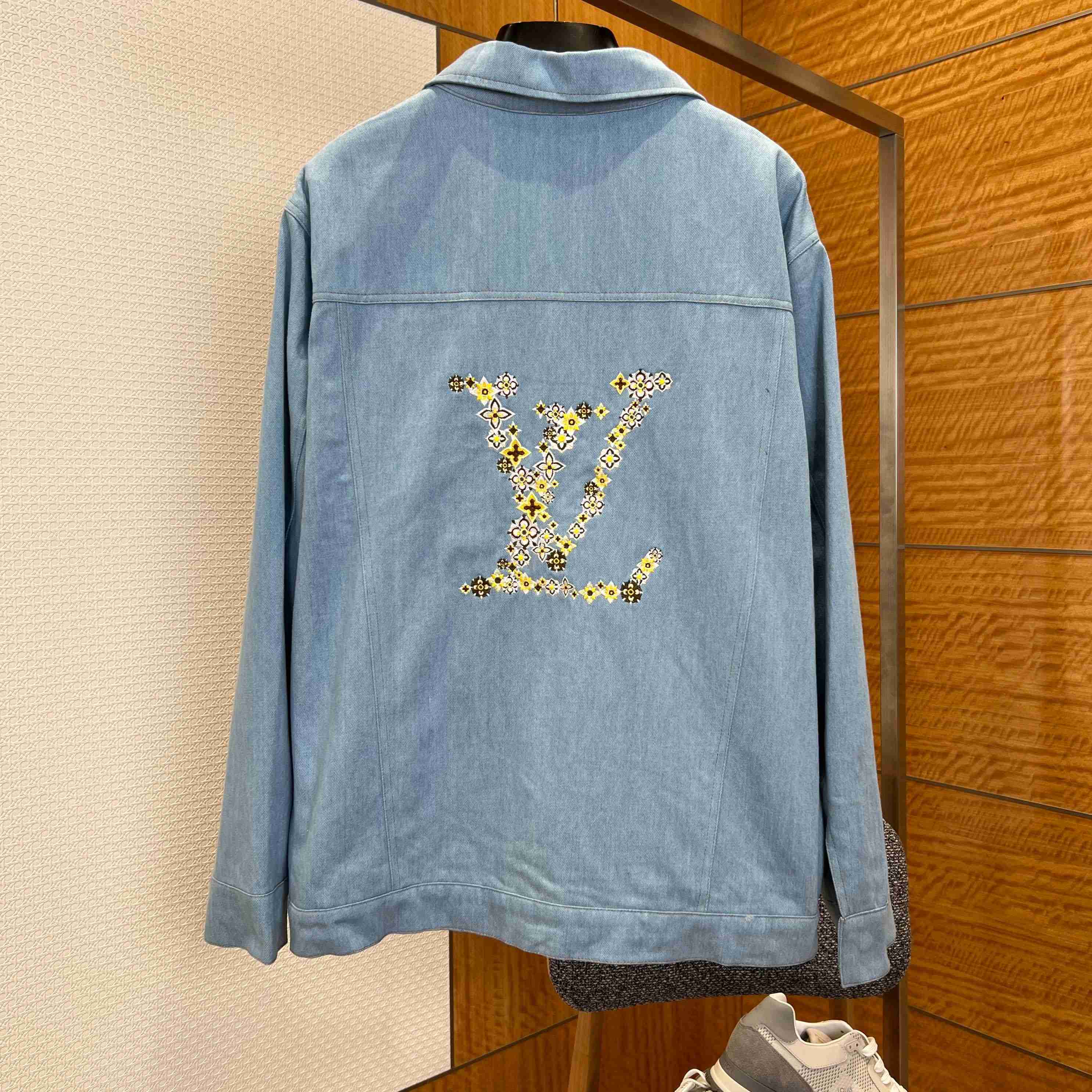 Louis Vuitton Embroidered Signature Denim Workwear Blouson  - DopestKickz