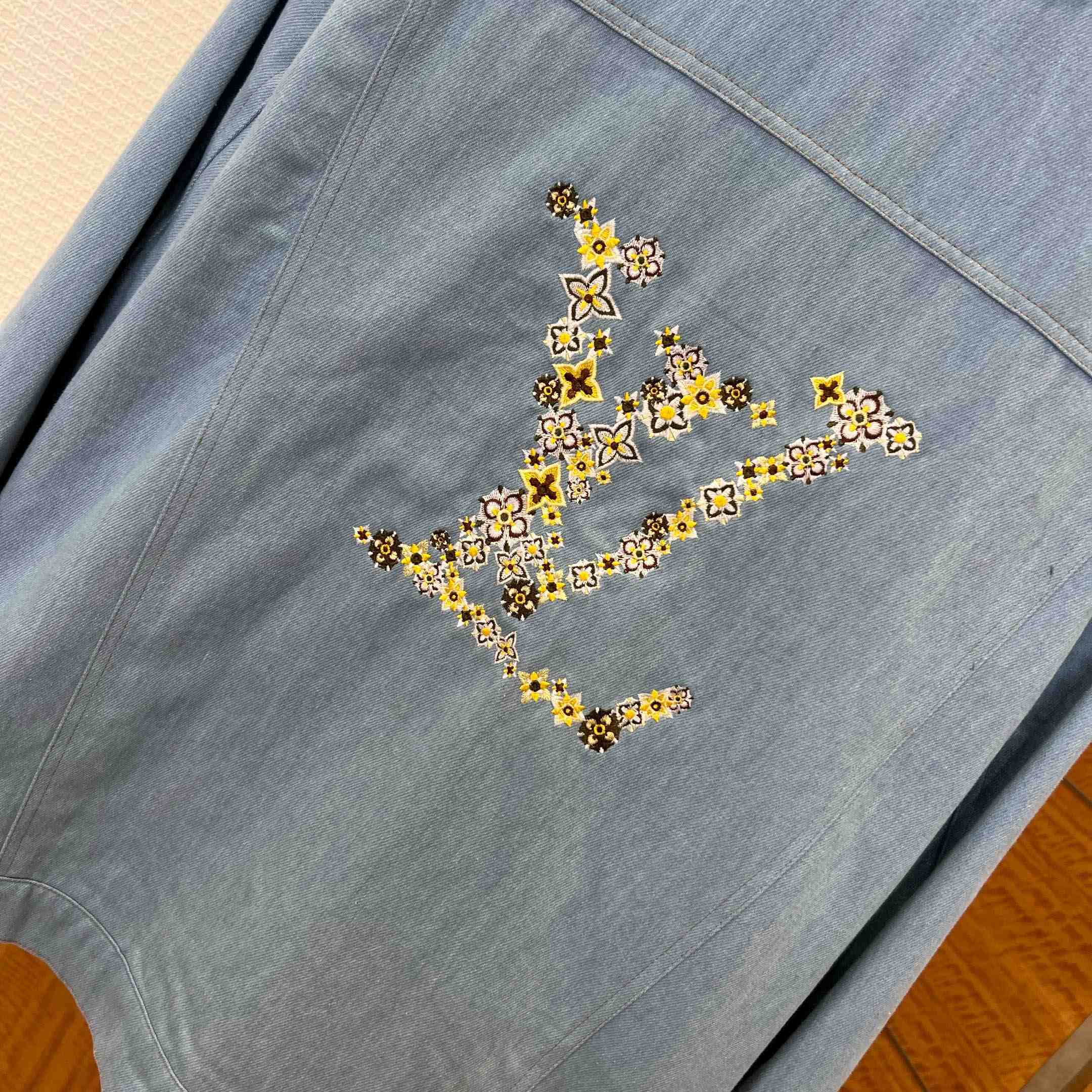 Louis Vuitton Embroidered Signature Denim Workwear Blouson  - DopestKickz