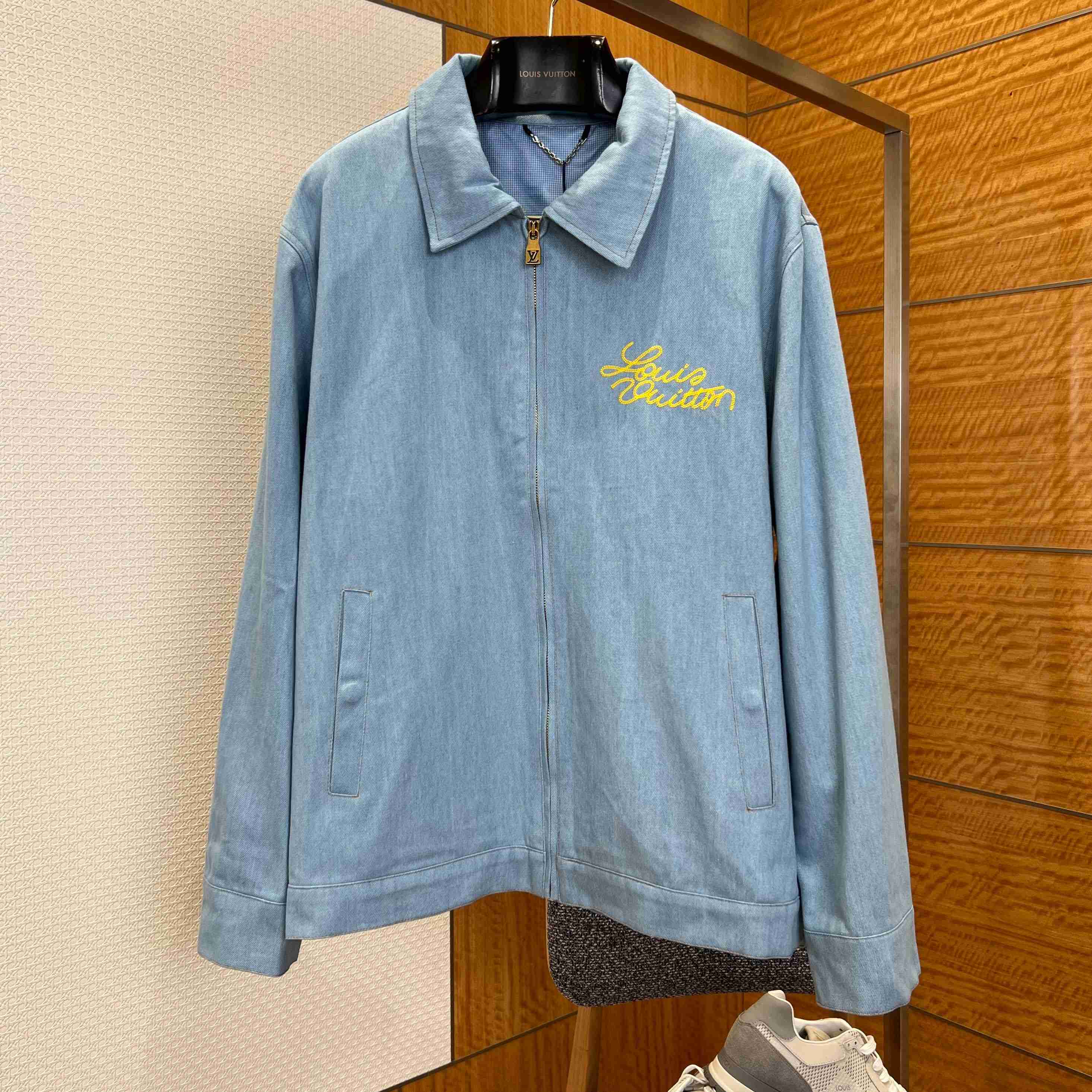 Louis Vuitton Embroidered Signature Denim Workwear Blouson  - DopestKickz