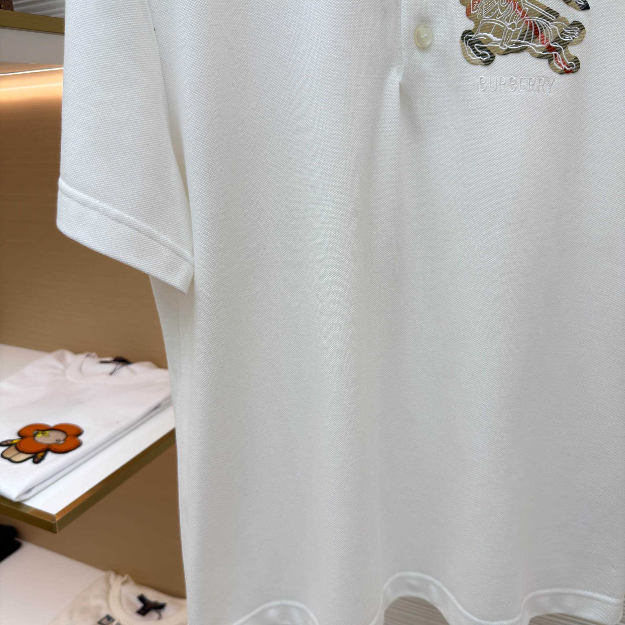 Burberry EKD Sketch Cotton Polo Shirt - DopestKickz