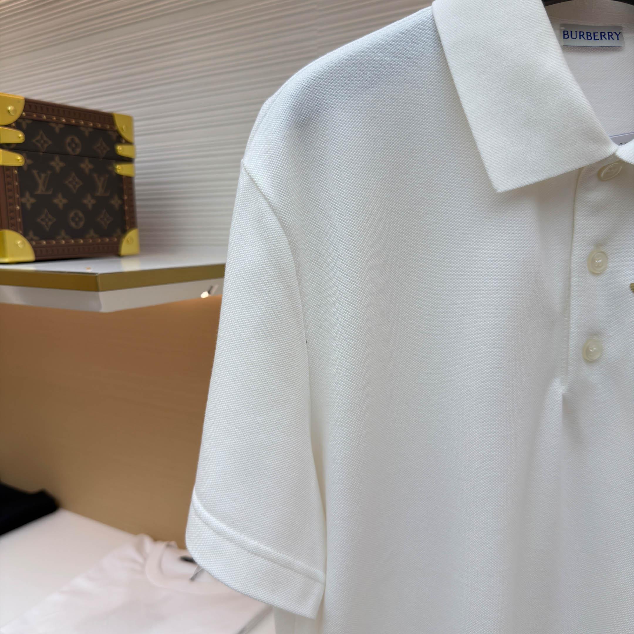 Burberry EKD Sketch Cotton Polo Shirt - DopestKickz