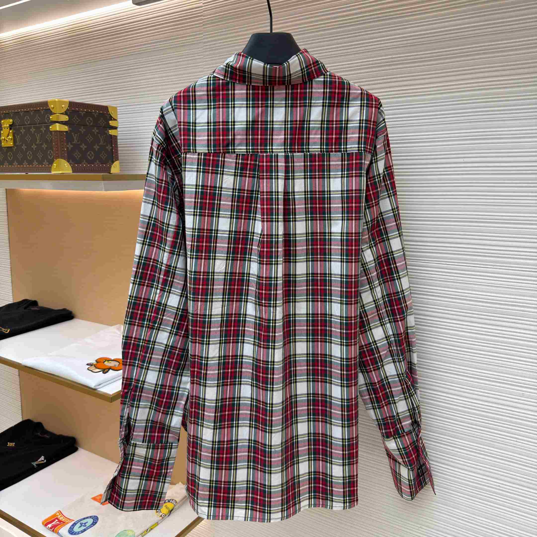 Celine Shirt In Tartan Cotton - DopestKickz