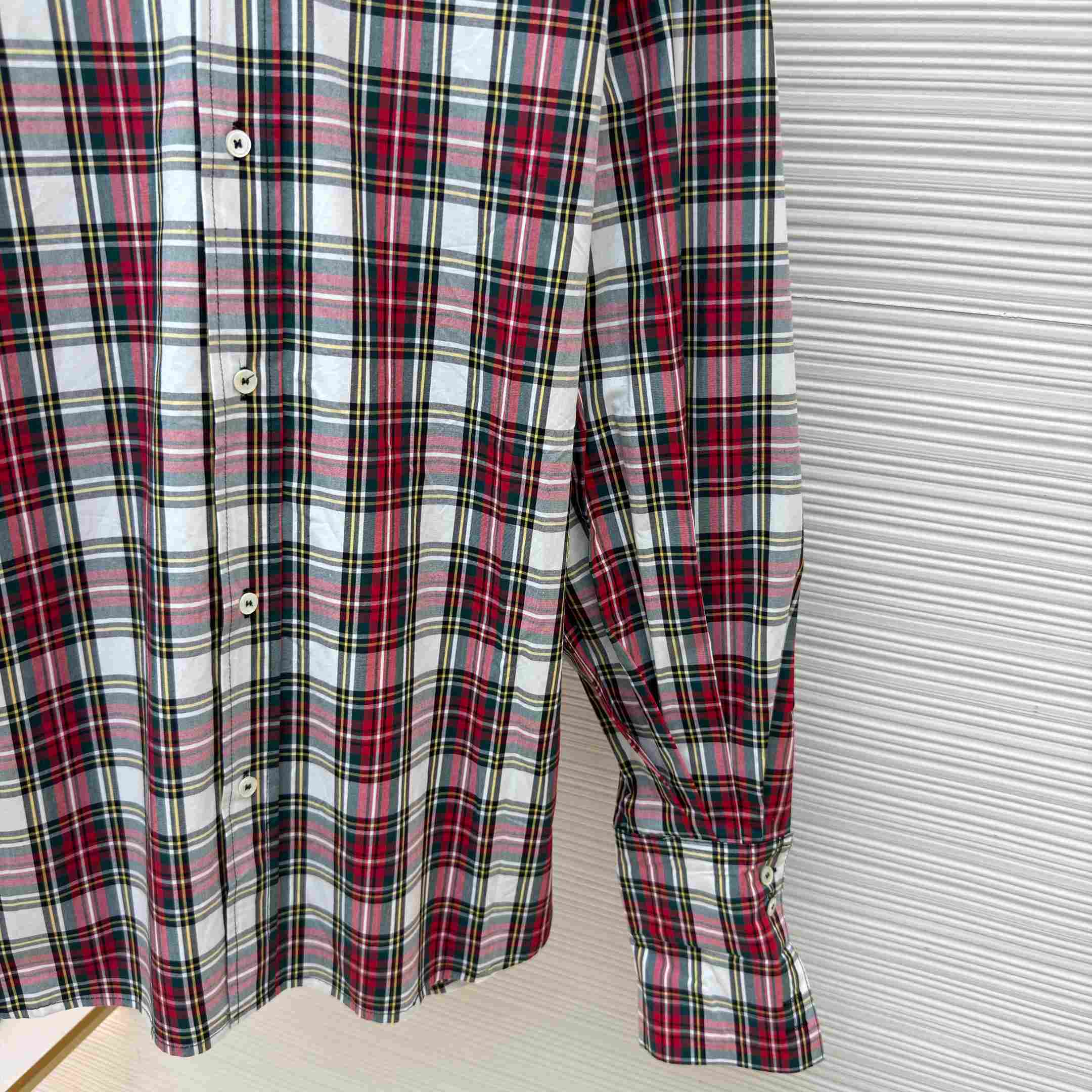 Celine Shirt In Tartan Cotton - DopestKickz