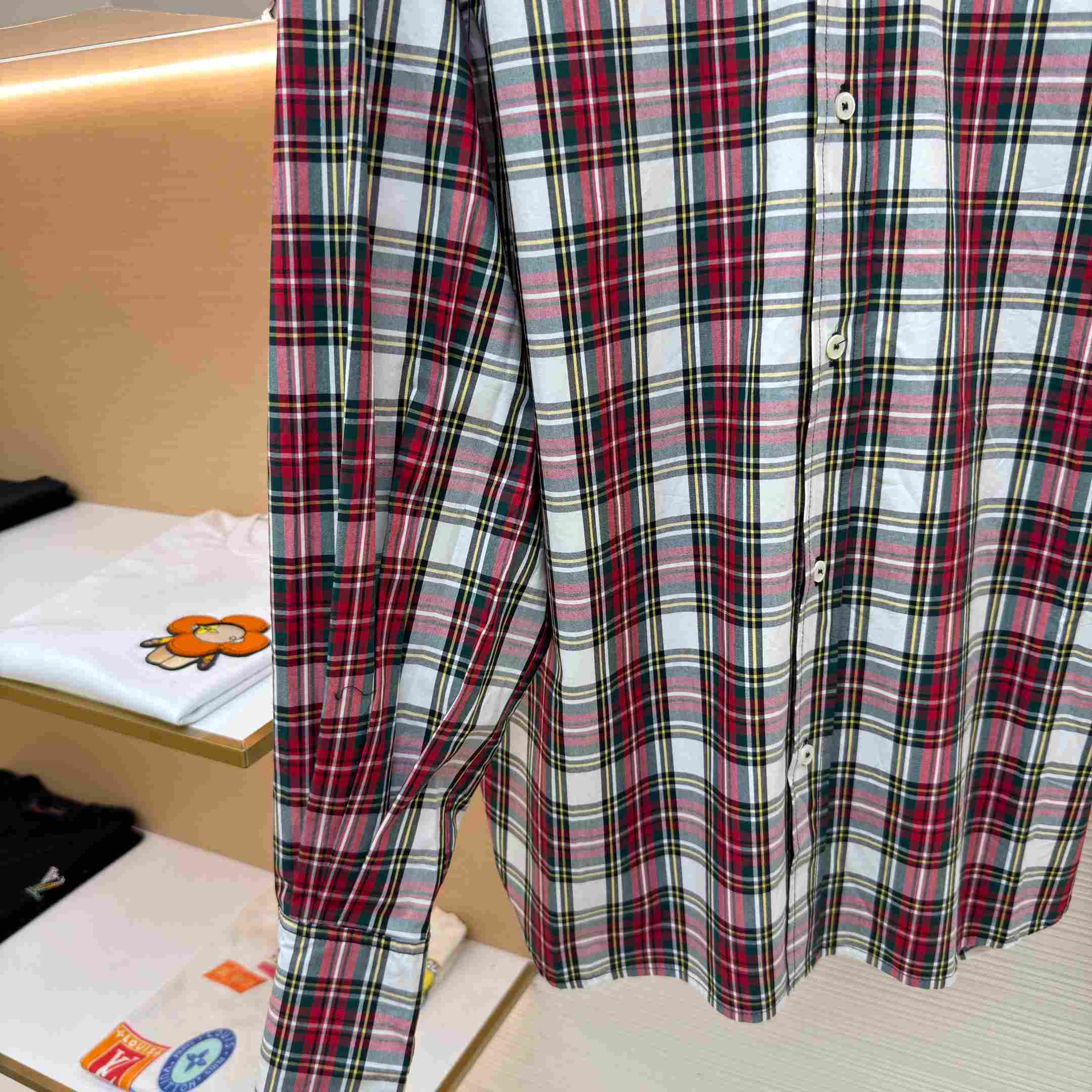 Celine Shirt In Tartan Cotton - DopestKickz