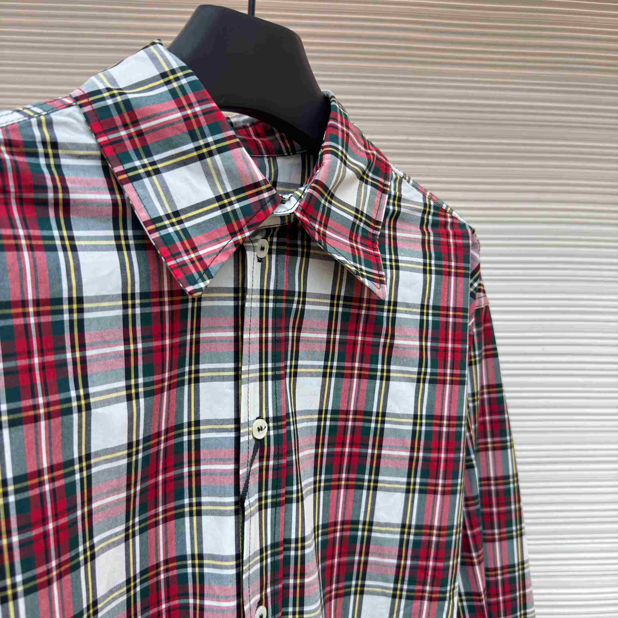 Celine Shirt In Tartan Cotton - DopestKickz