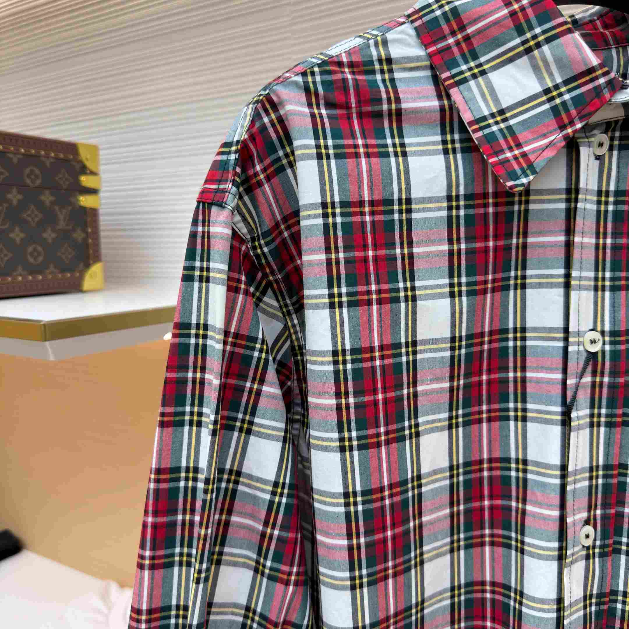 Celine Shirt In Tartan Cotton - DopestKickz