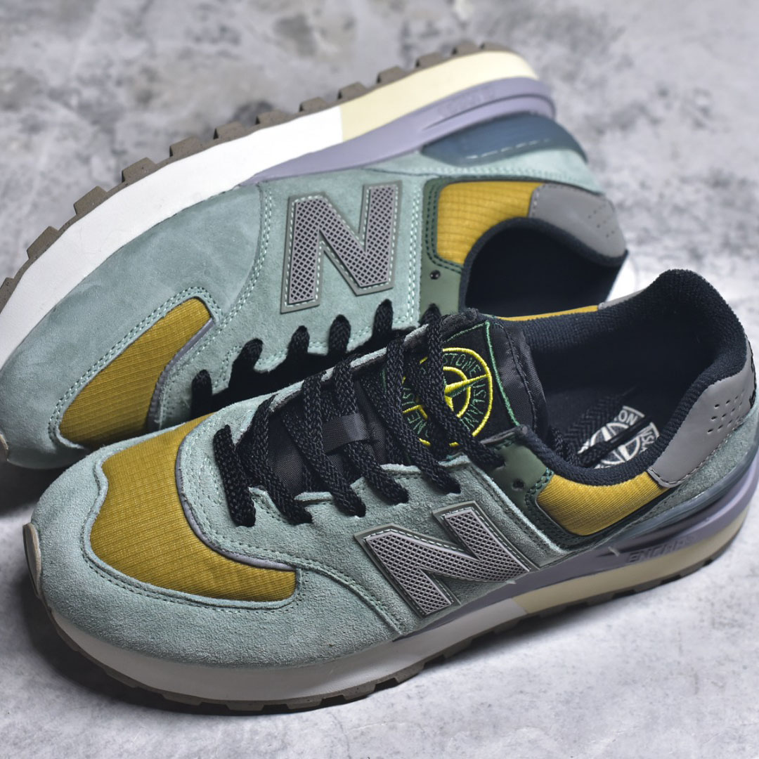 Stone Island x New Balance 574 Legacy 'Light Green' - DopestKickz
