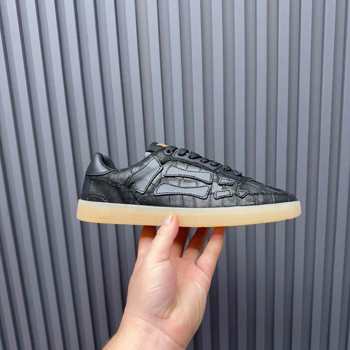 Amiri Pacific 'Croc Debossed Bones - Black' Sneakers - DopestKickz