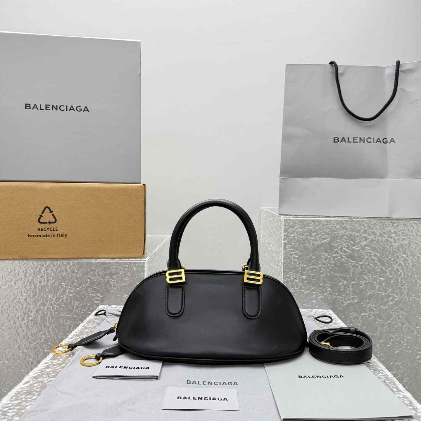 Balenciaga Bolero Bowling Bag - DopestKickz