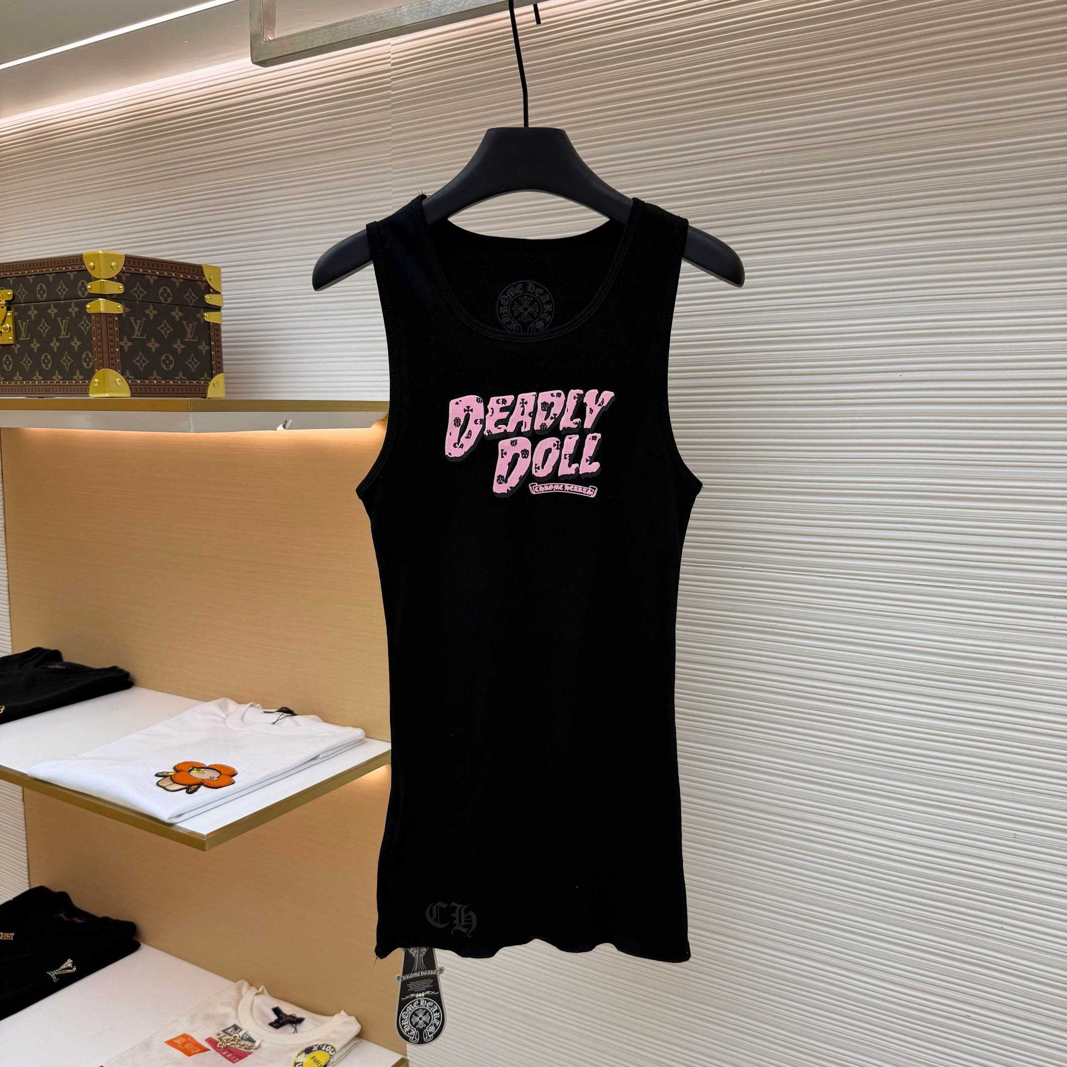 Chrome Hearts Black Deadly Doll Rib Tank Top - DopestKickz