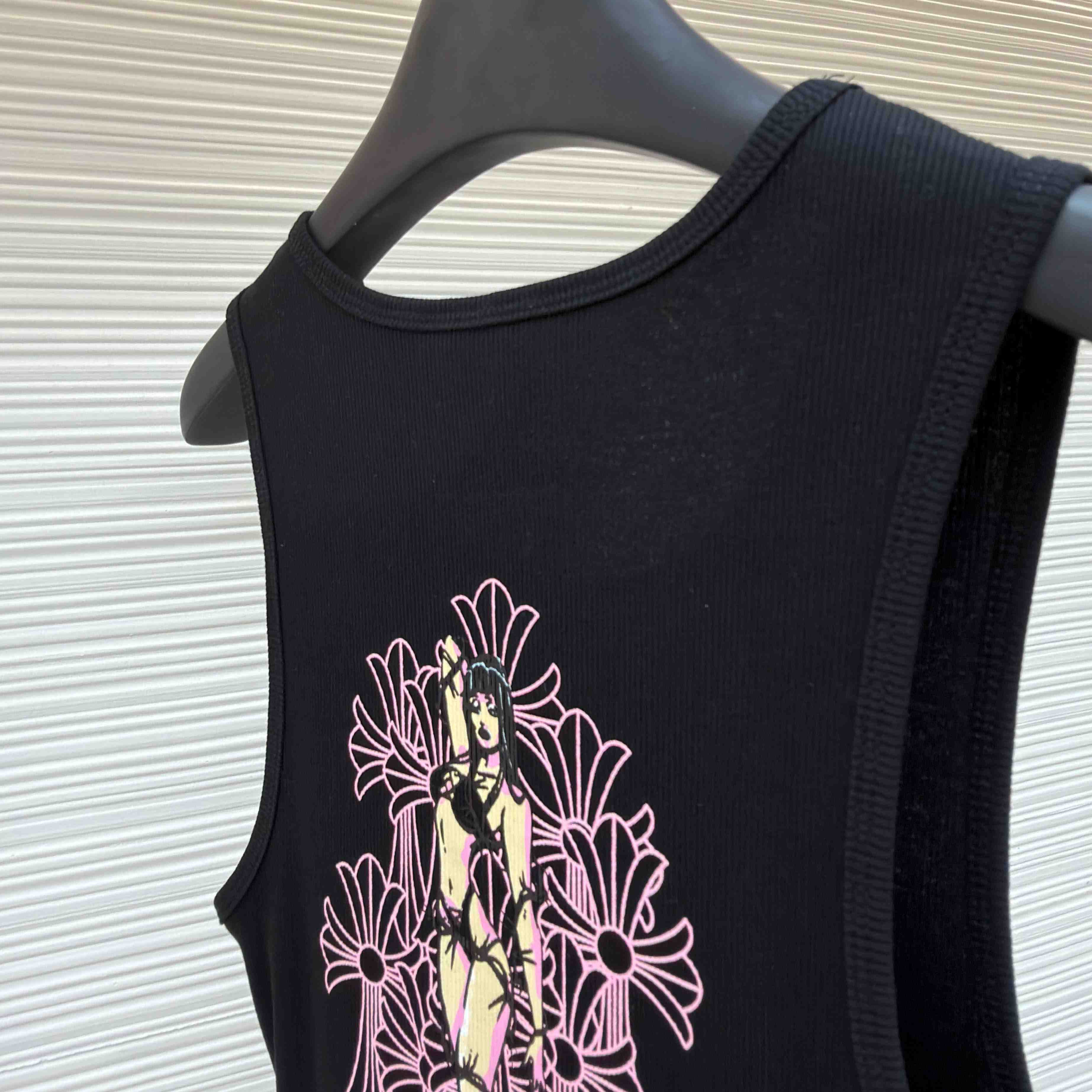 Chrome Hearts Black Deadly Doll Rib Tank Top - DopestKickz