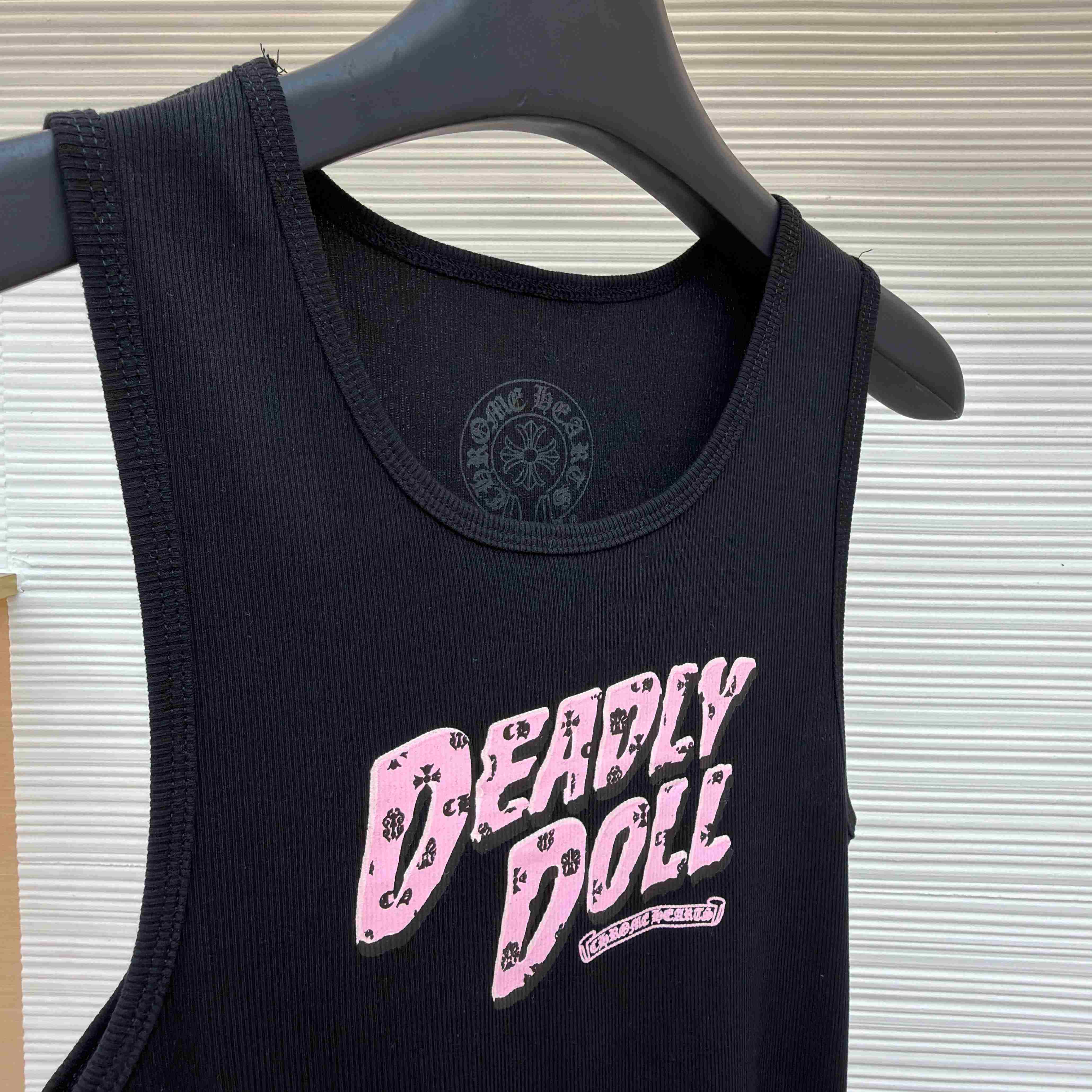 Chrome Hearts Black Deadly Doll Rib Tank Top - DopestKickz