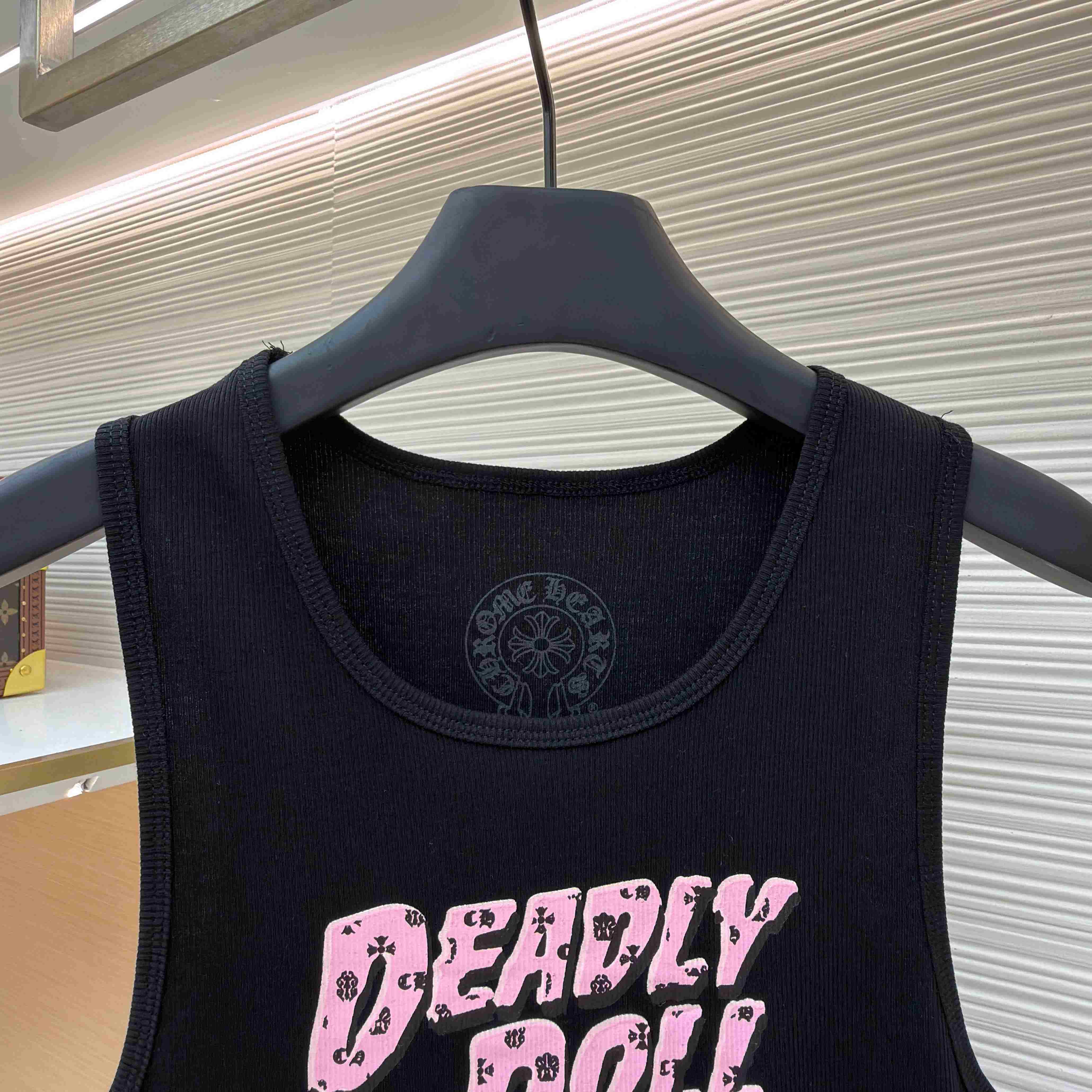 Chrome Hearts Black Deadly Doll Rib Tank Top - DopestKickz