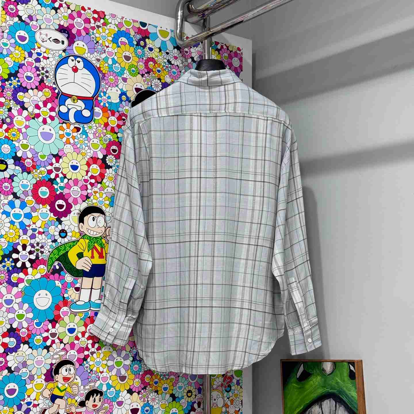 Acne Studios  LINEN CHECK BUTTON-UP SHIRT - DopestKickz