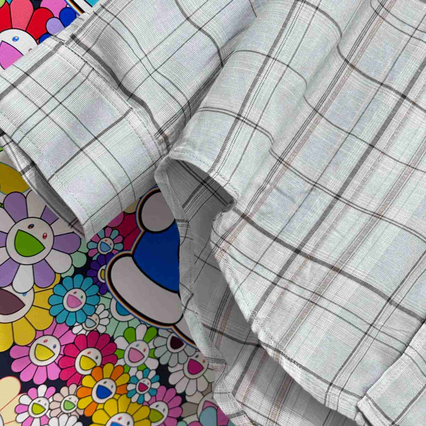 Acne Studios  LINEN CHECK BUTTON-UP SHIRT - DopestKickz