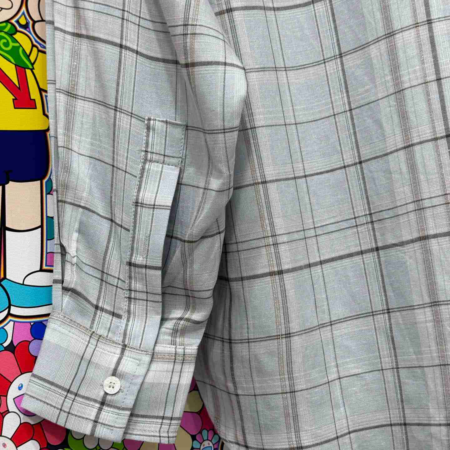 Acne Studios  LINEN CHECK BUTTON-UP SHIRT - DopestKickz