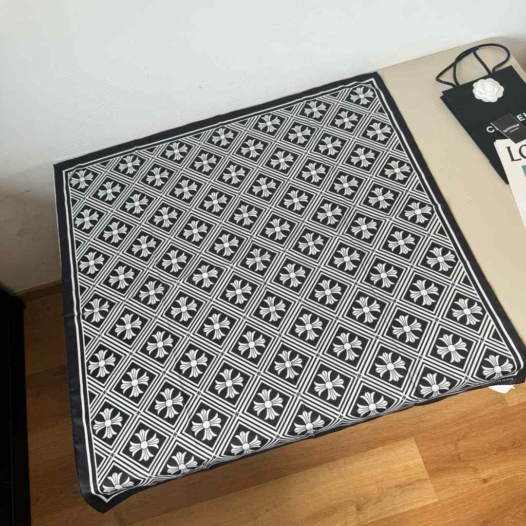 Chrome Heart Square Silk Scarf - DopestKickz