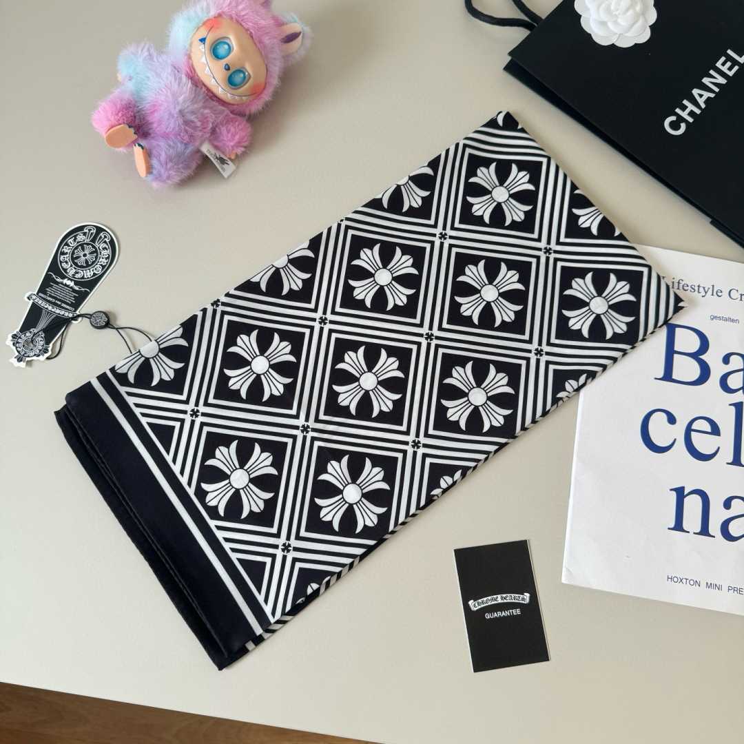 Chrome Heart Square Silk Scarf - DopestKickz