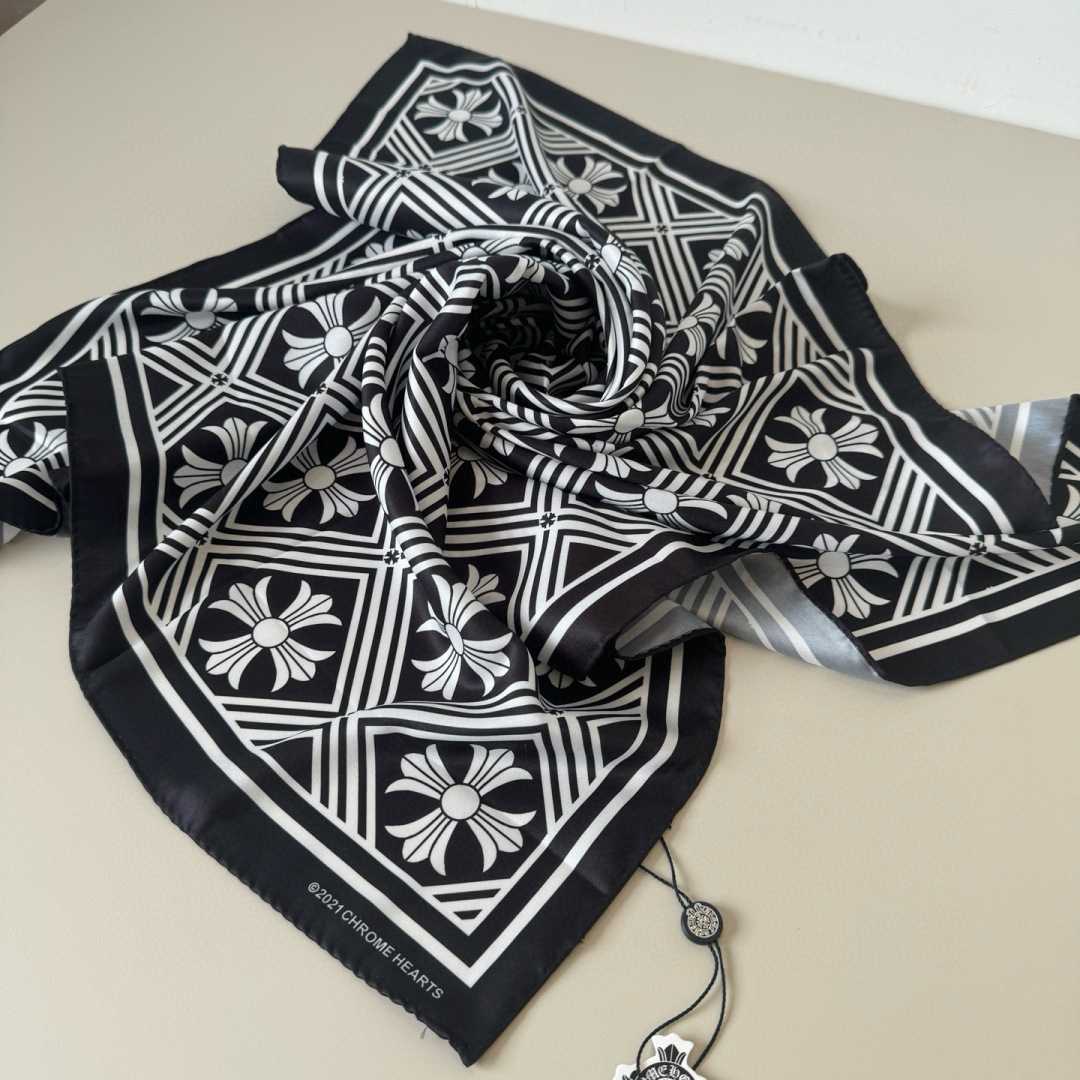 Chrome Heart Square Silk Scarf - DopestKickz