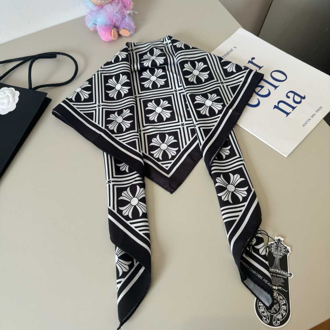 Chrome Heart Square Silk Scarf - DopestKickz
