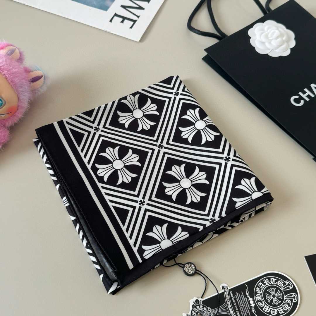 Chrome Heart Square Silk Scarf - DopestKickz
