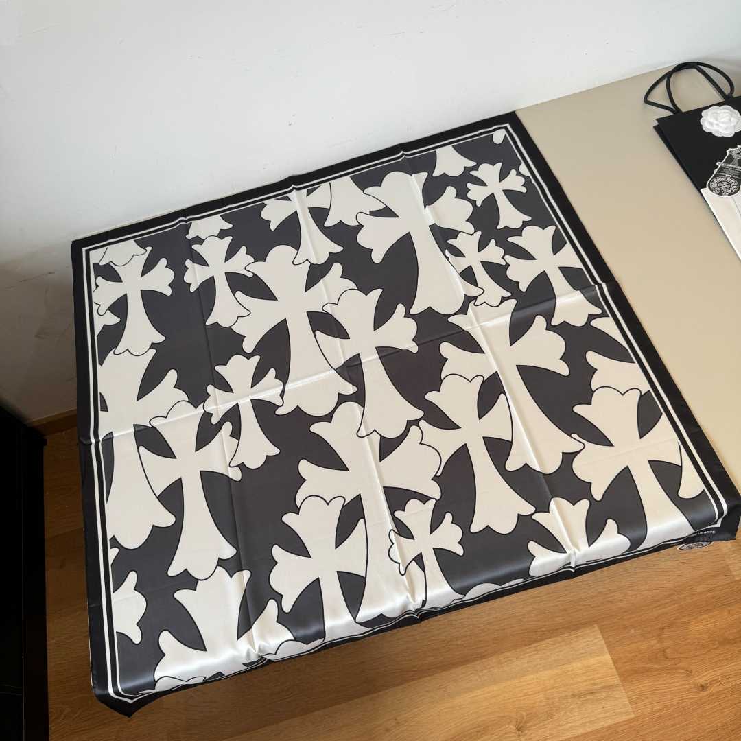 Chrome Heart Square Silk Scarf - DopestKickz