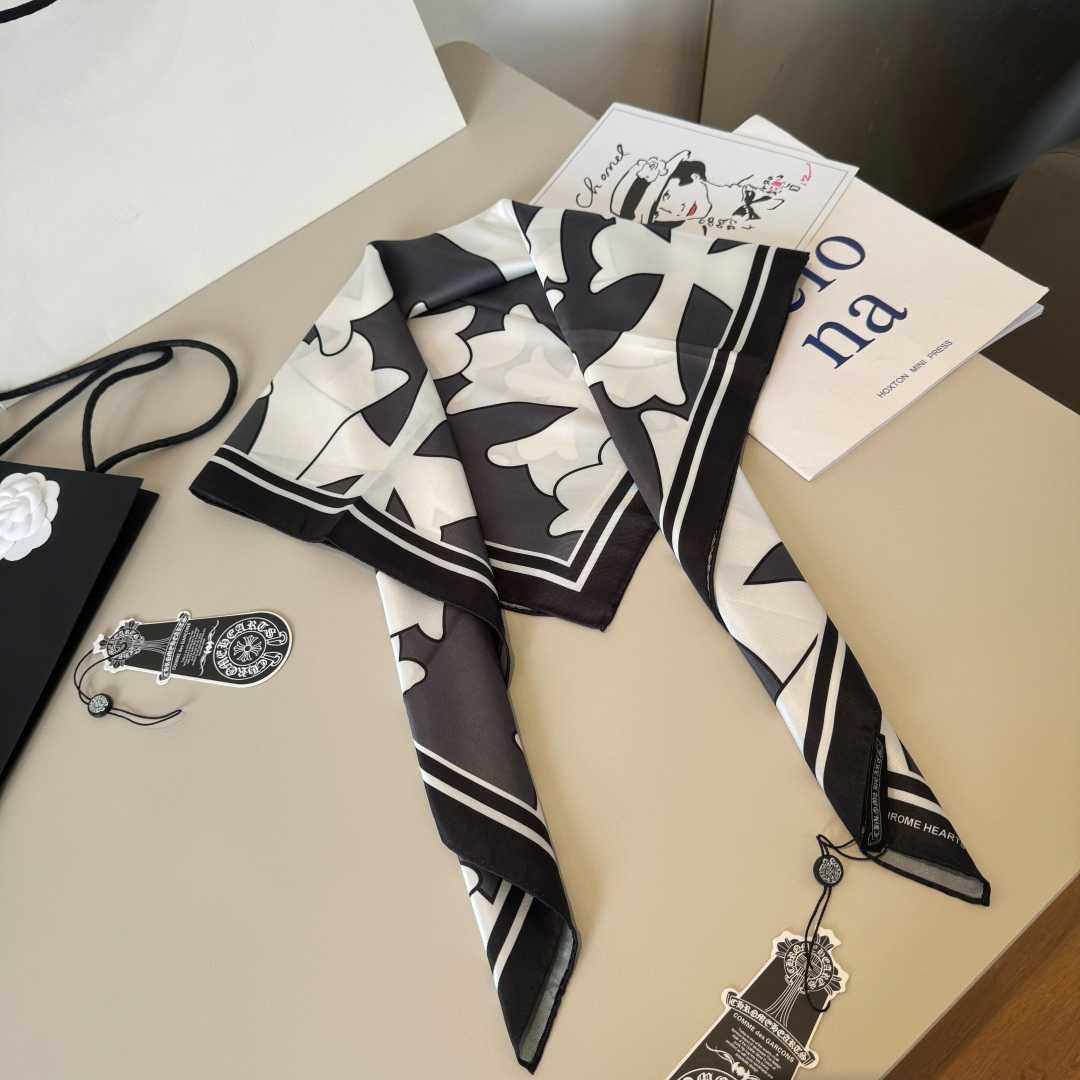 Chrome Heart Square Silk Scarf - DopestKickz