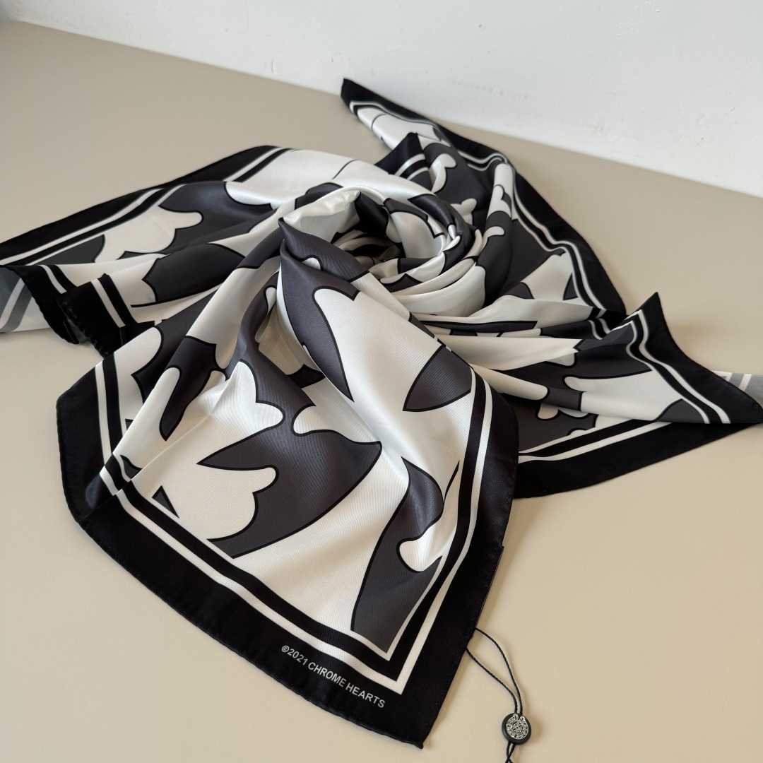 Chrome Heart Square Silk Scarf - DopestKickz