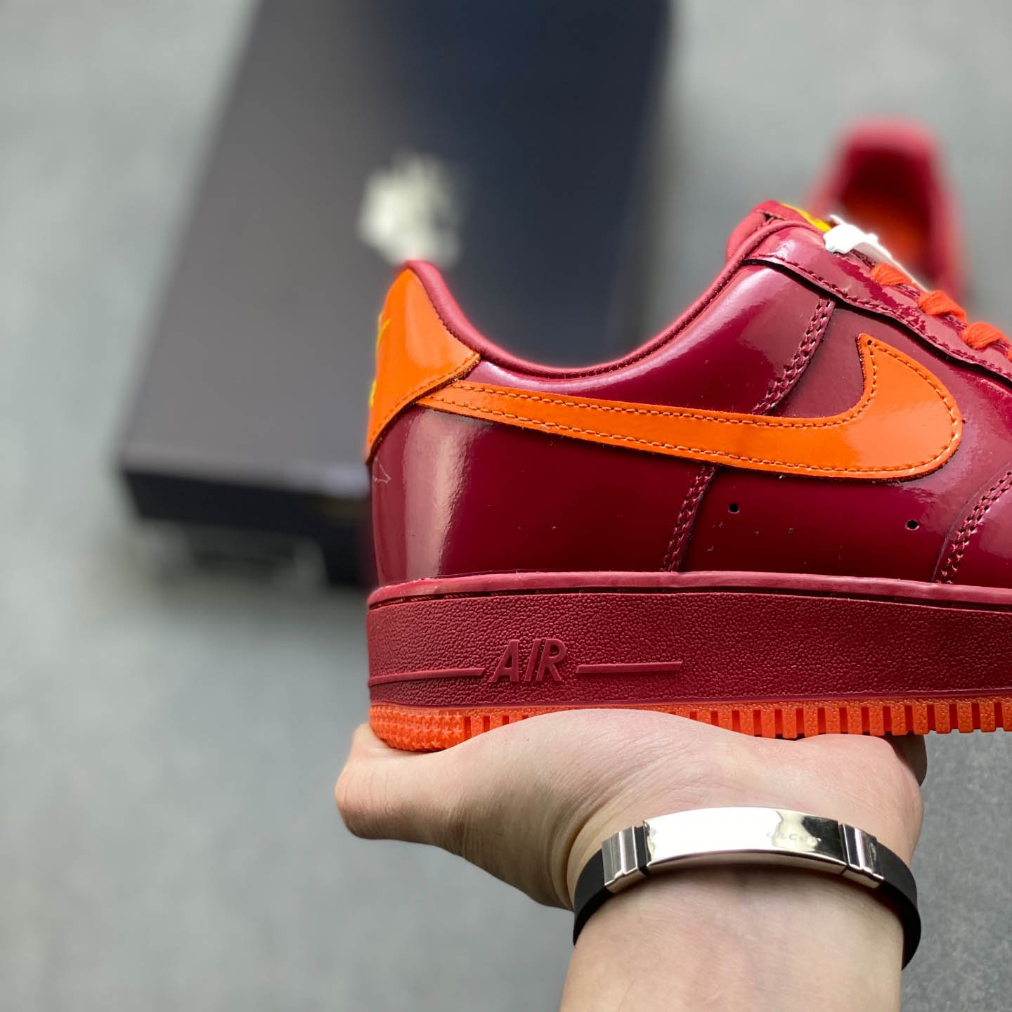 Nike Air Force 1 Low 'Patent Leather Dark Team Red' - DopestKickz