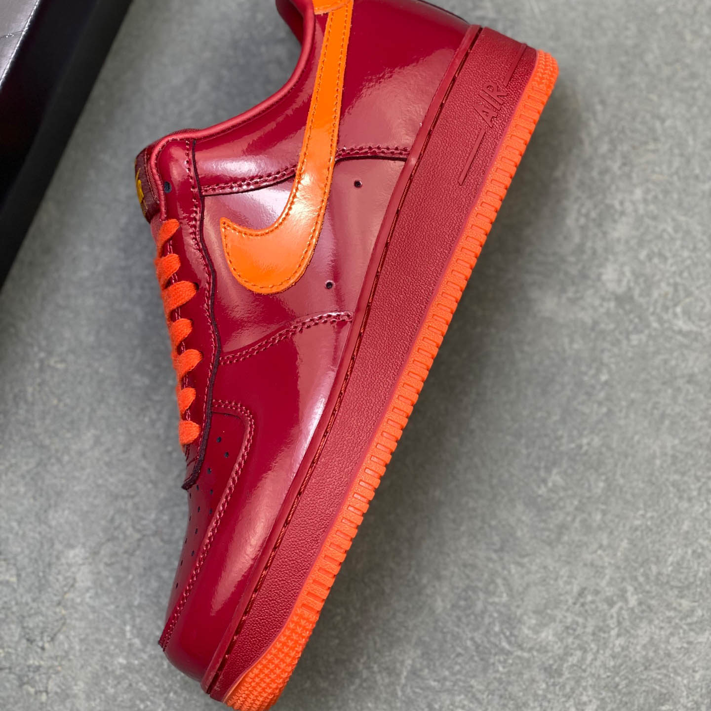 Nike Air Force 1 Low 'Patent Leather Dark Team Red' - DopestKickz