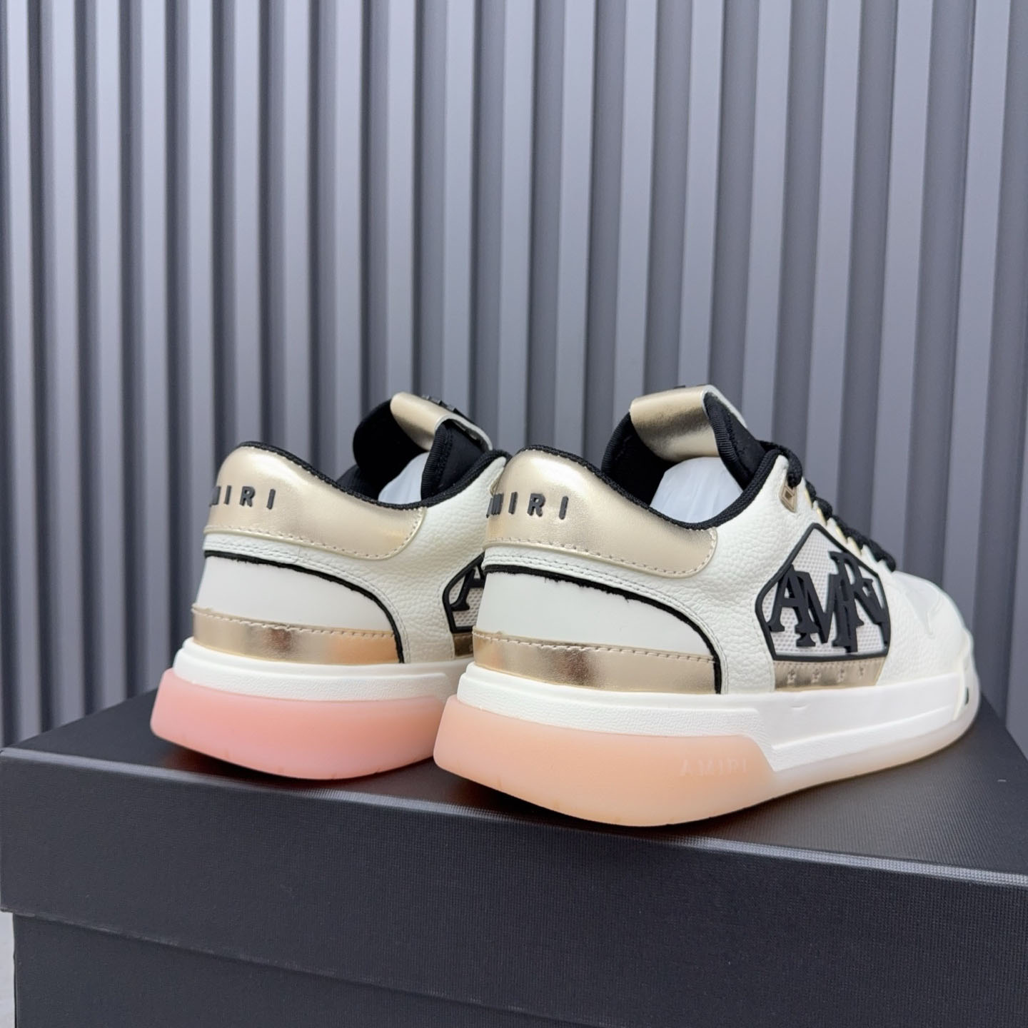 Amiri Beige Classic Low Sneakers - DopestKickz