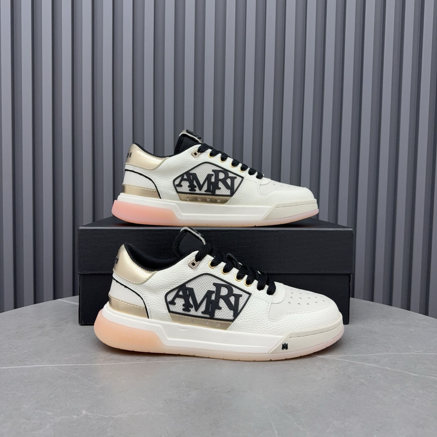 Amiri Beige Classic Low Sneakers - DopestKickz