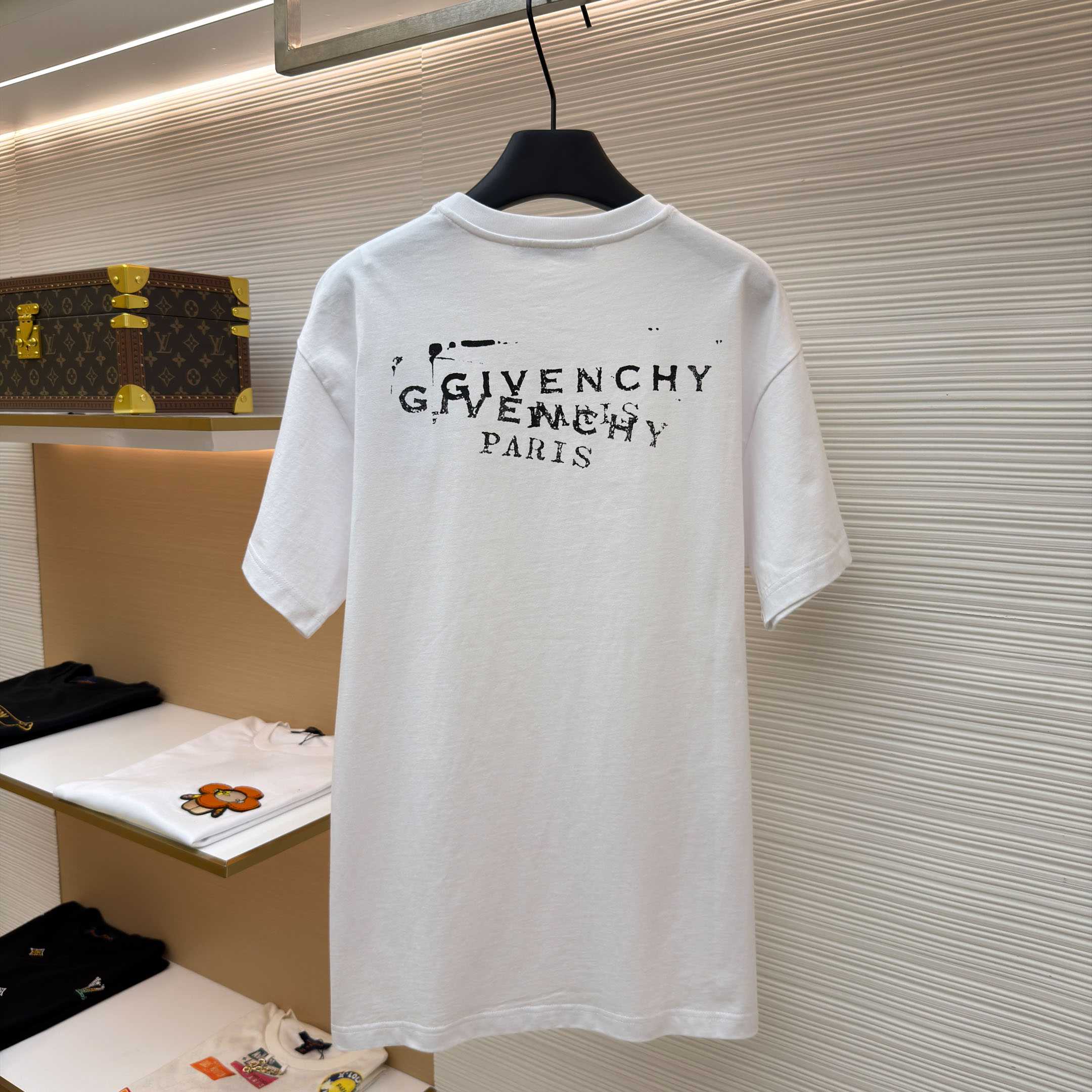 Givenchy White  Stamp Print T-shirt - DopestKickz