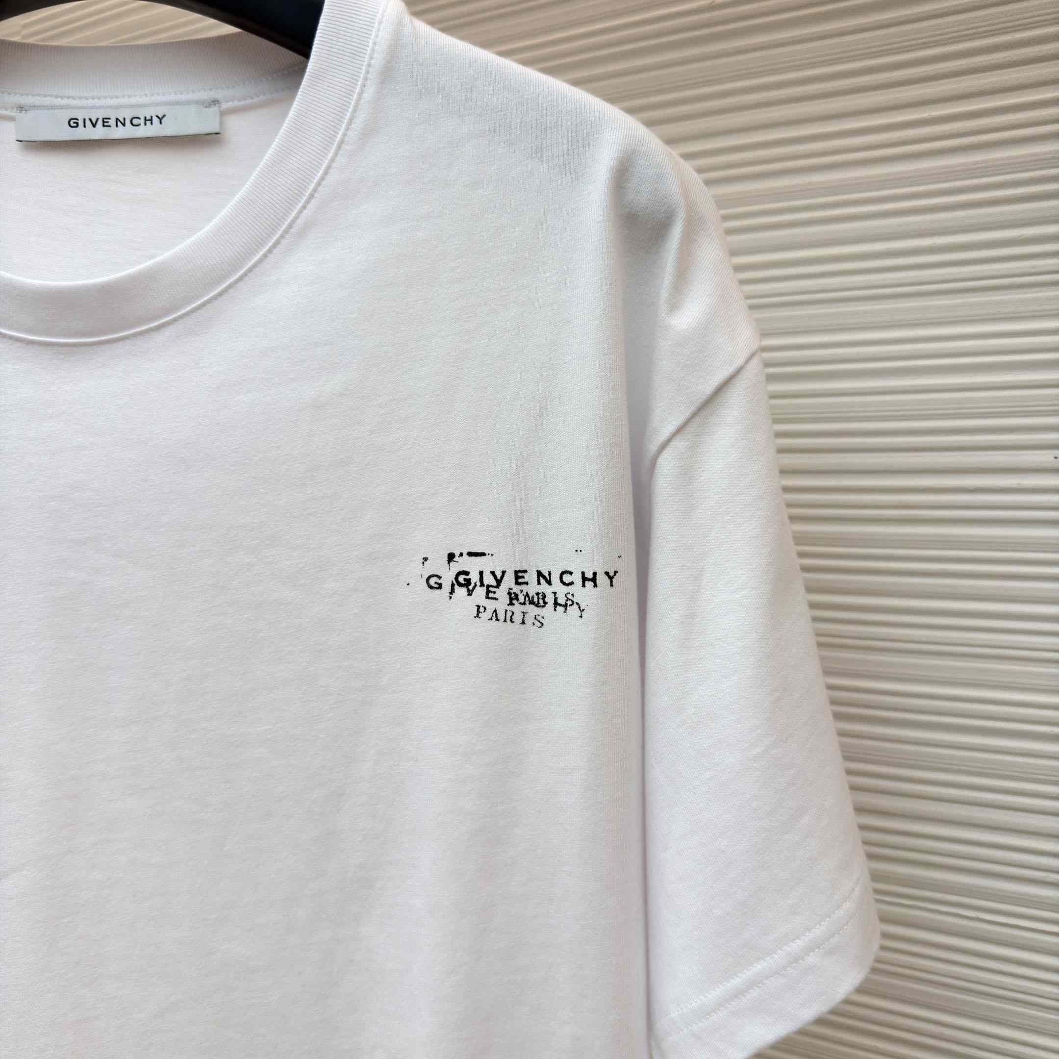 Givenchy White  Stamp Print T-shirt - DopestKickz