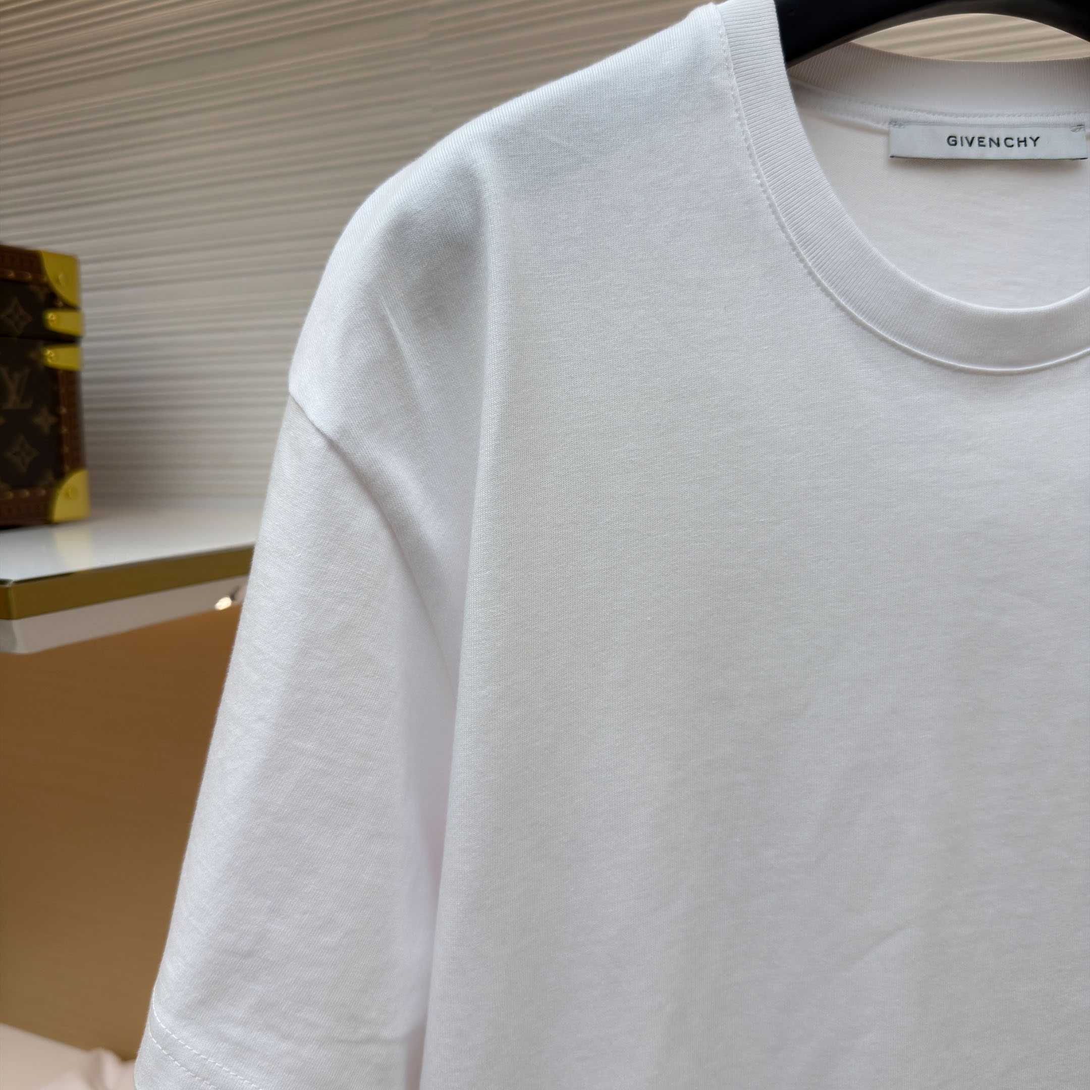 Givenchy White  Stamp Print T-shirt - DopestKickz