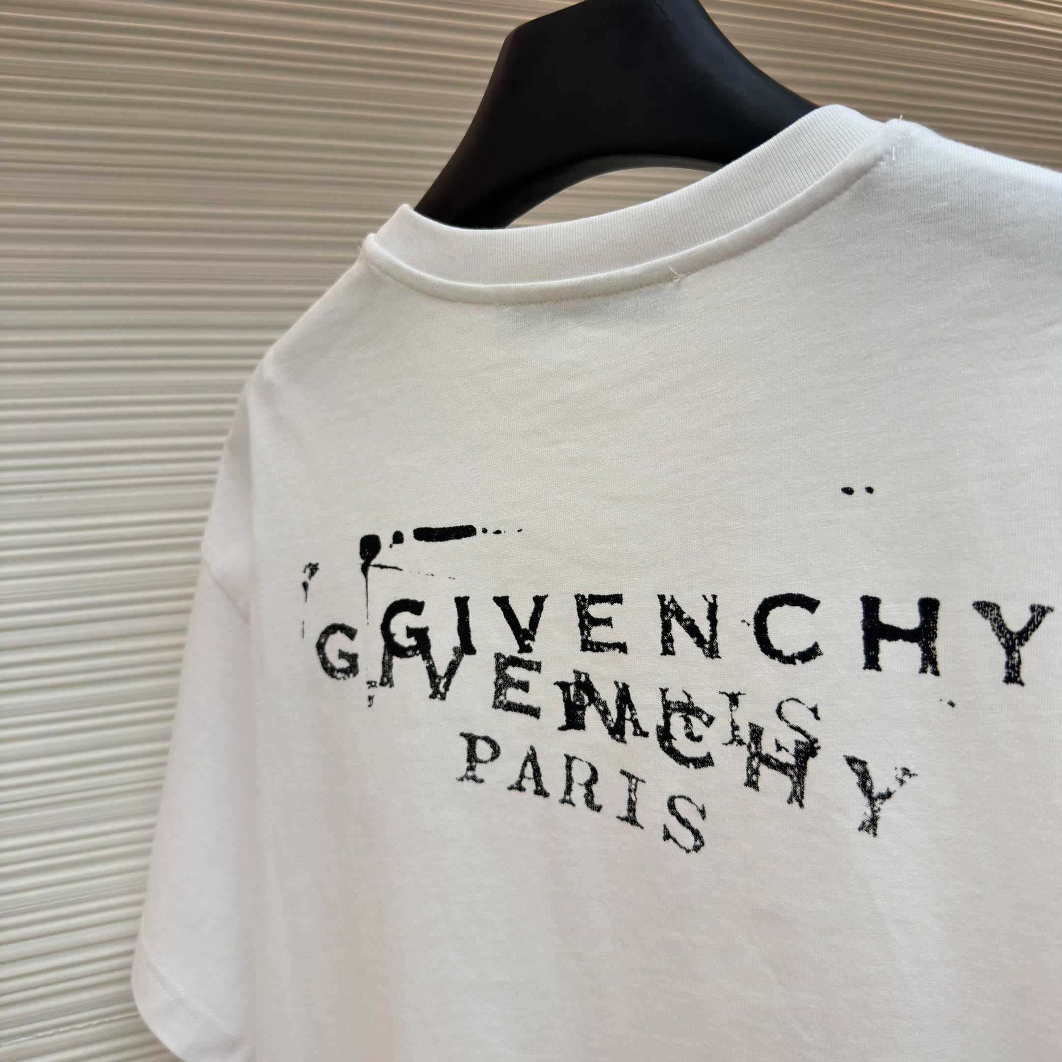 Givenchy White  Stamp Print T-shirt - DopestKickz