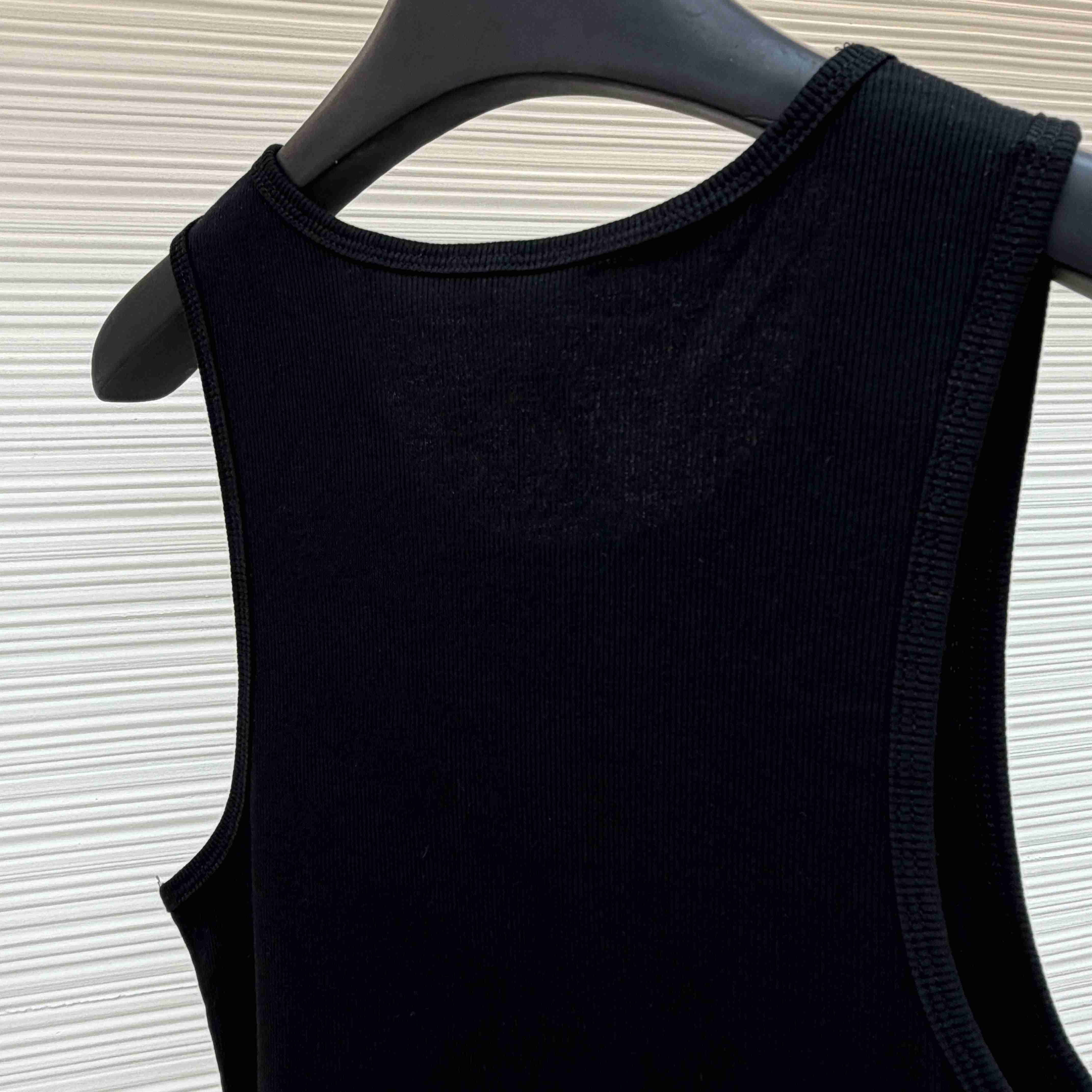 Chrome Hearts Hairy Cross Rib Tank 'Black' - DopestKickz