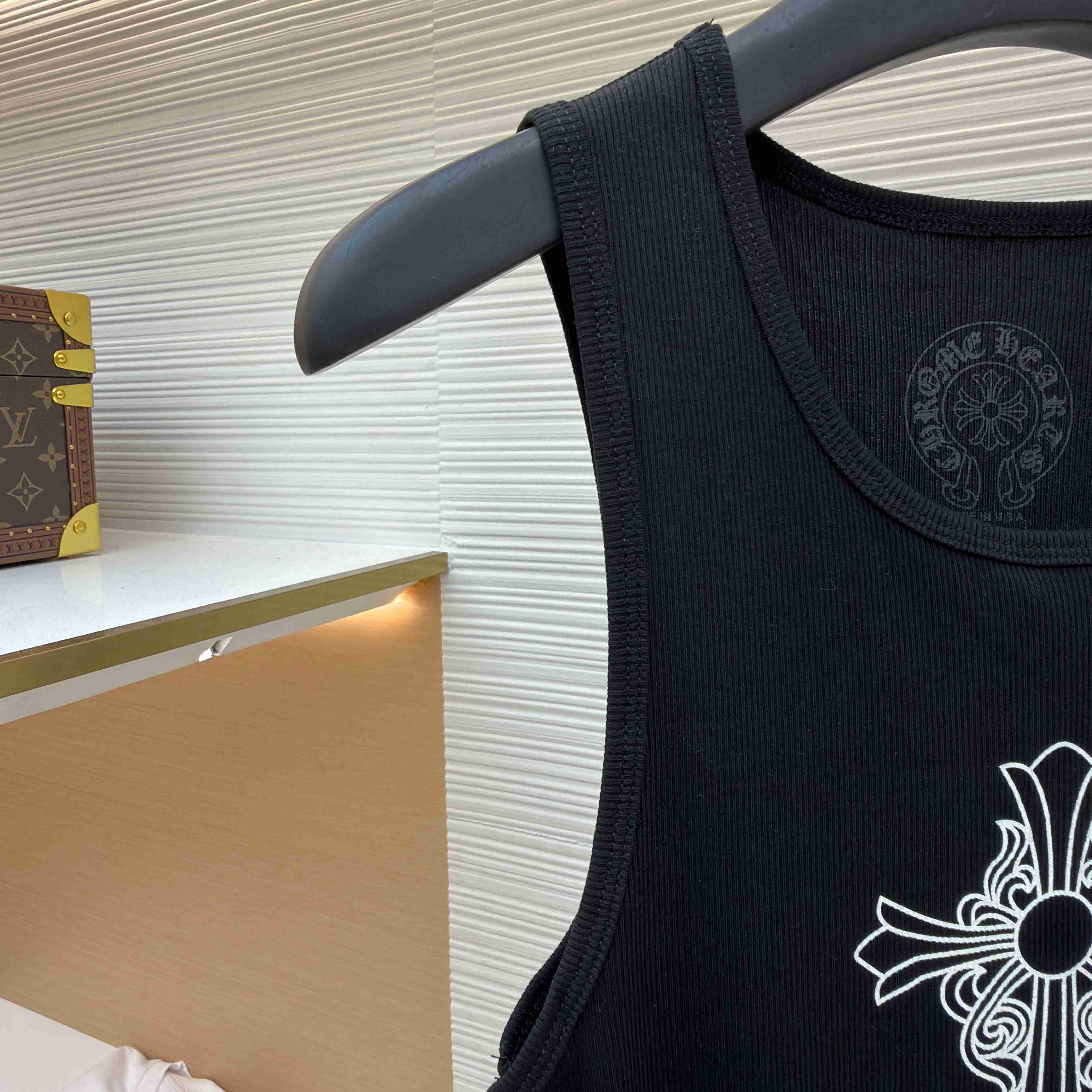 Chrome Hearts Hairy Cross Rib Tank 'Black' - DopestKickz