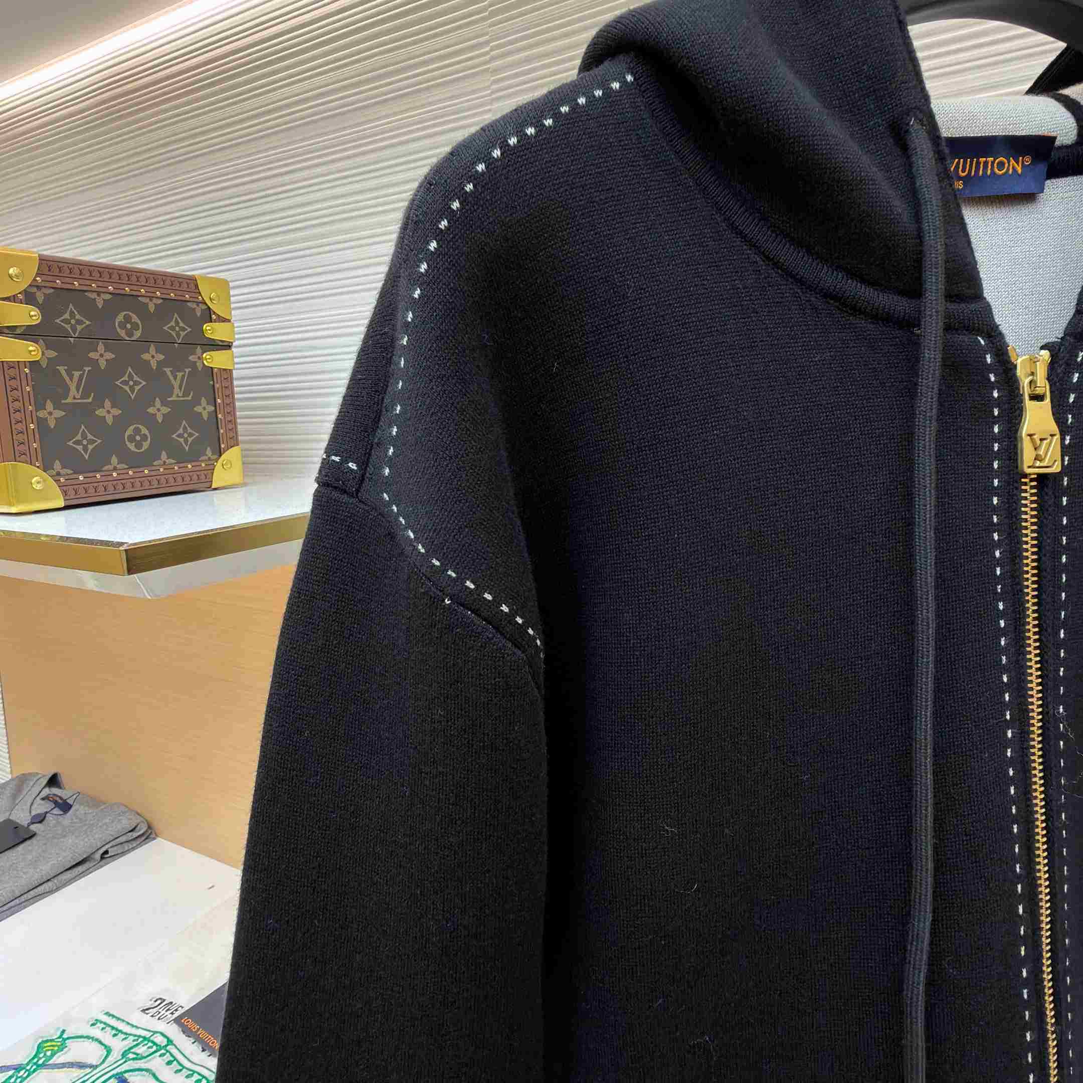 Louis Vuitton Graphic Intarsia Zipped Cotton Hoodie  - DopestKickz