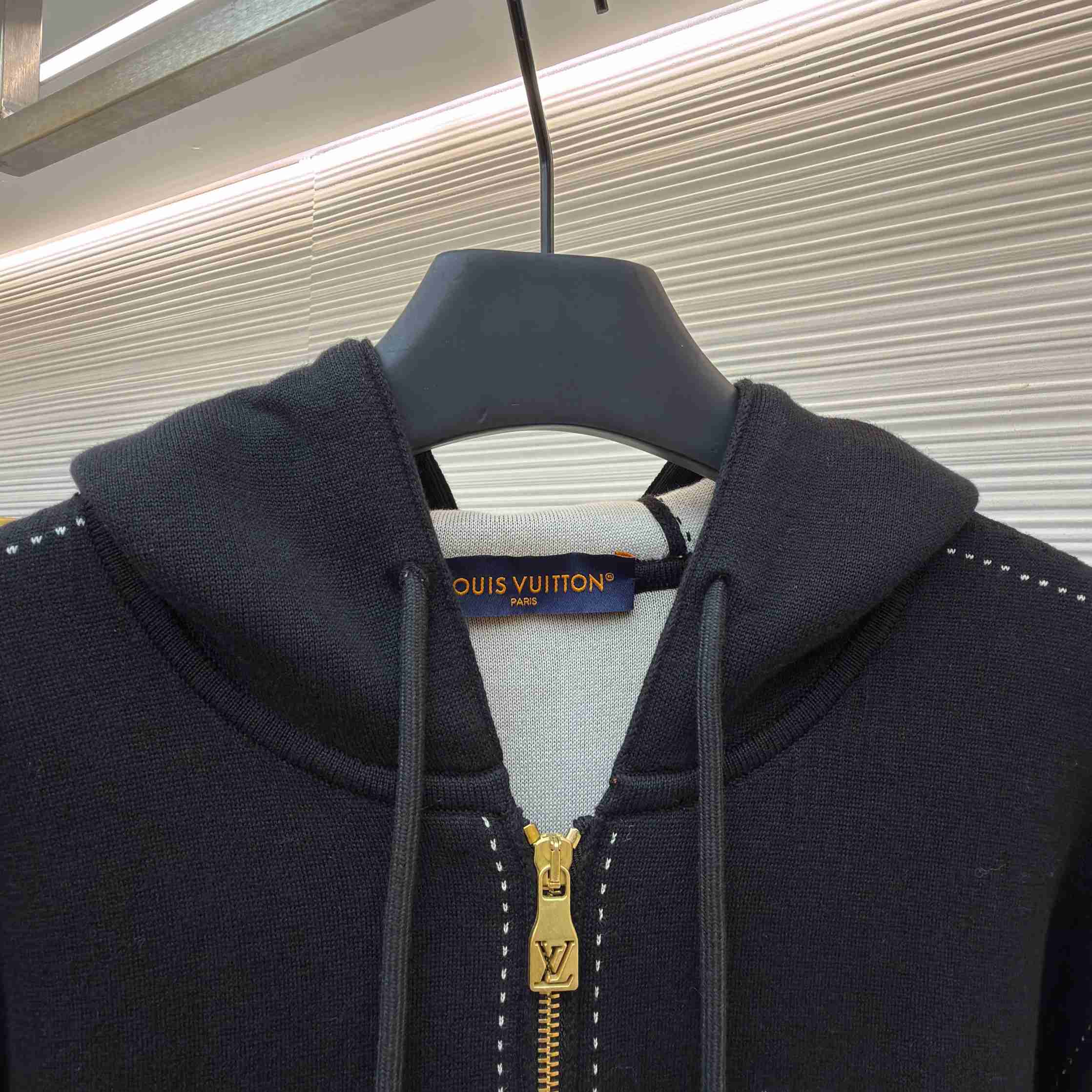 Louis Vuitton Graphic Intarsia Zipped Cotton Hoodie  - DopestKickz
