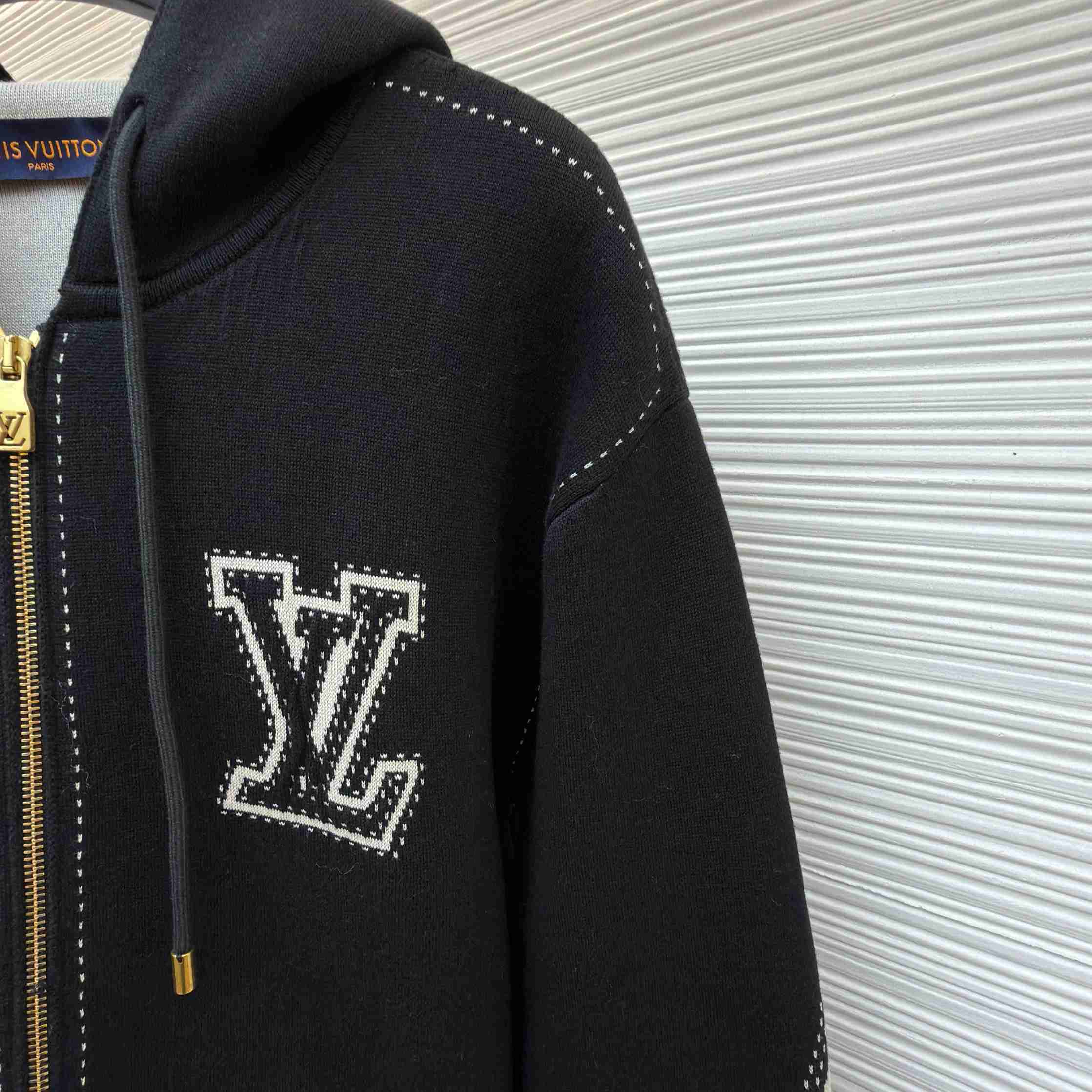 Louis Vuitton Graphic Intarsia Zipped Cotton Hoodie  - DopestKickz