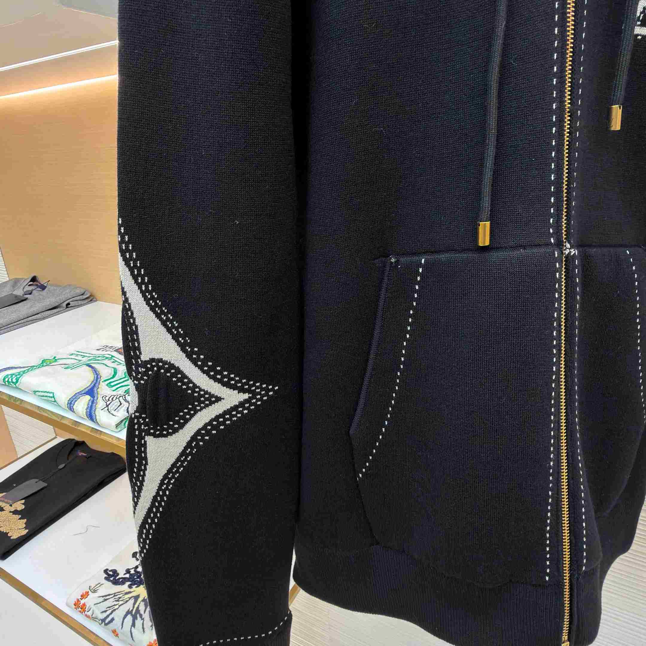 Louis Vuitton Graphic Intarsia Zipped Cotton Hoodie  - DopestKickz