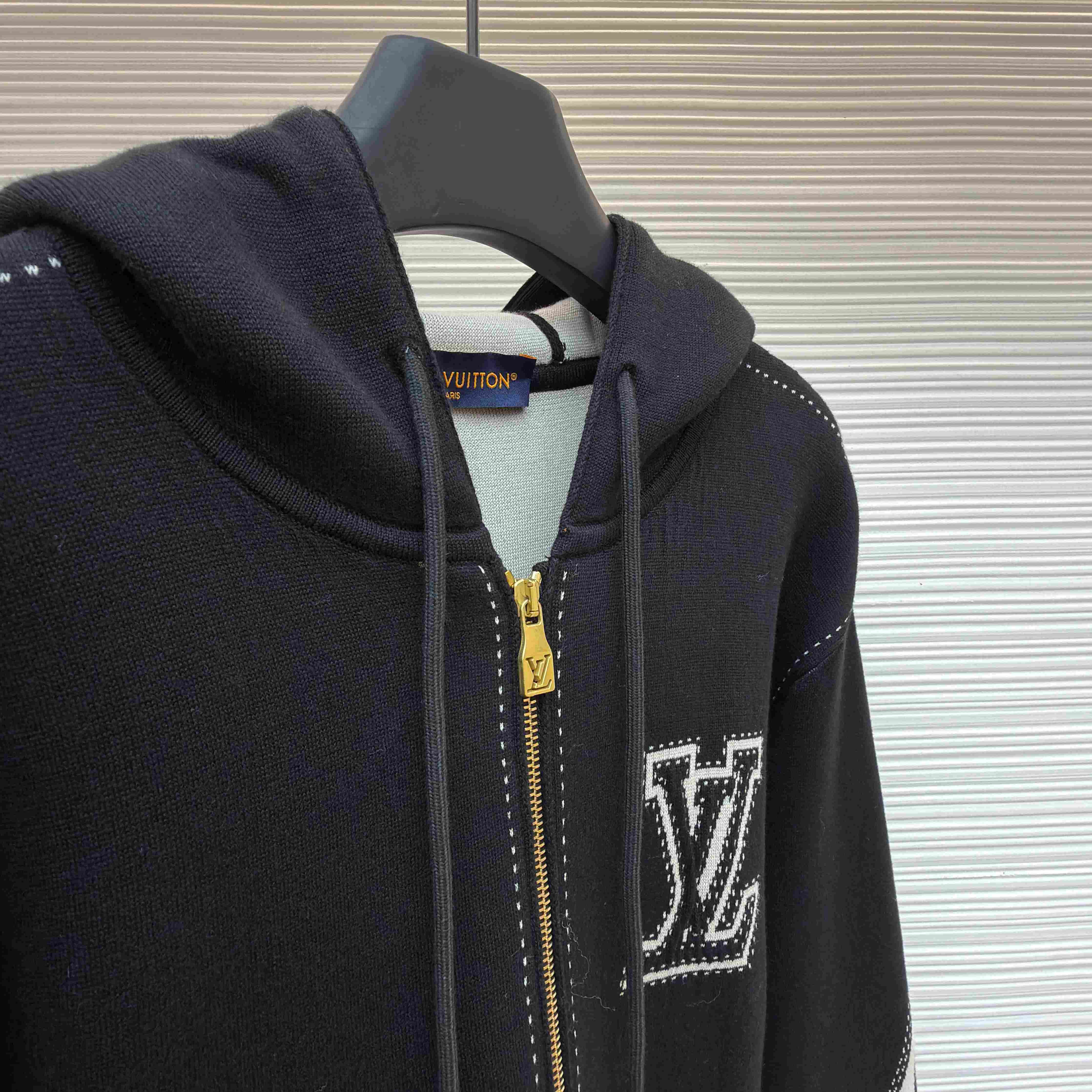 Louis Vuitton Graphic Intarsia Zipped Cotton Hoodie  - DopestKickz