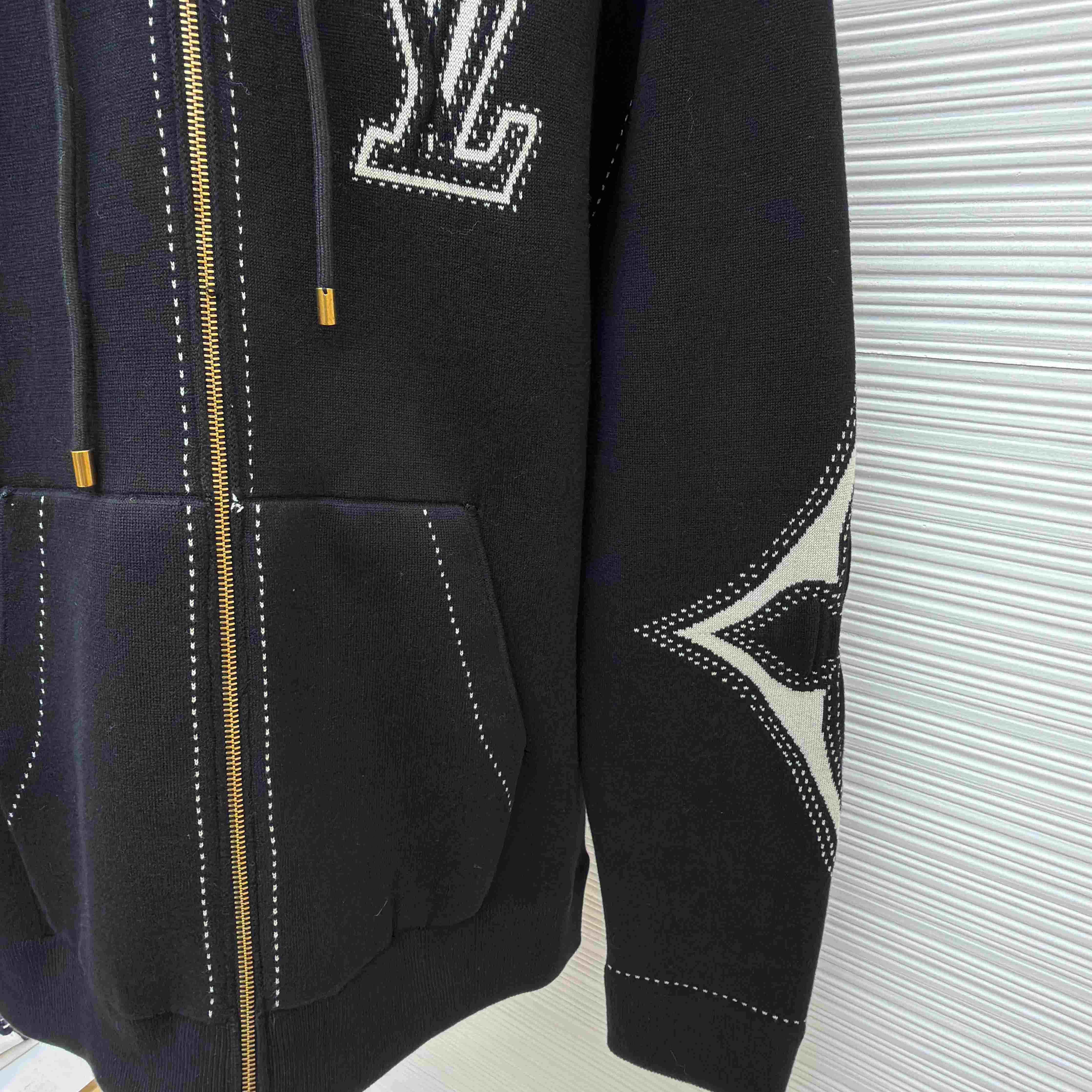 Louis Vuitton Graphic Intarsia Zipped Cotton Hoodie  - DopestKickz