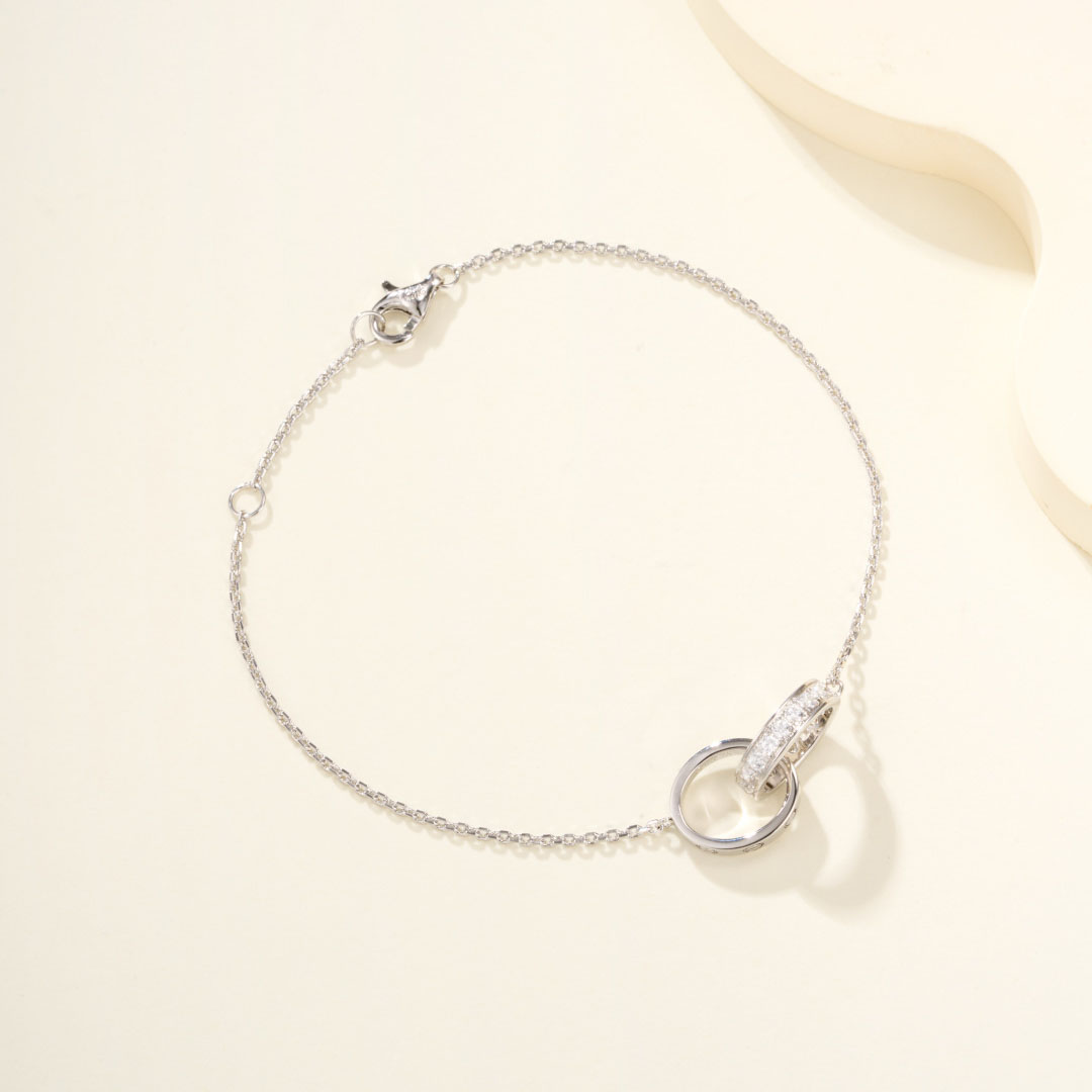 Cartier LOVE bracelet, On Chain, Half-Paved - DopestKickz