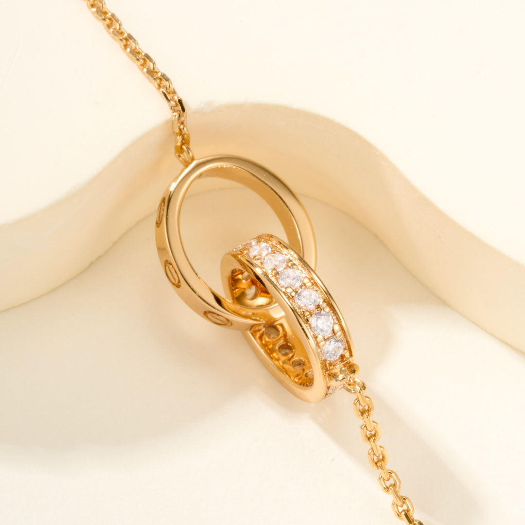 Cartier LOVE bracelet, On Chain, Half-Paved - DopestKickz