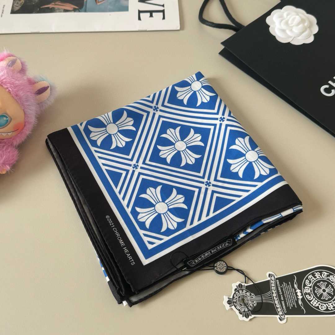 Chrome Heart Square Silk Scarf - DopestKickz