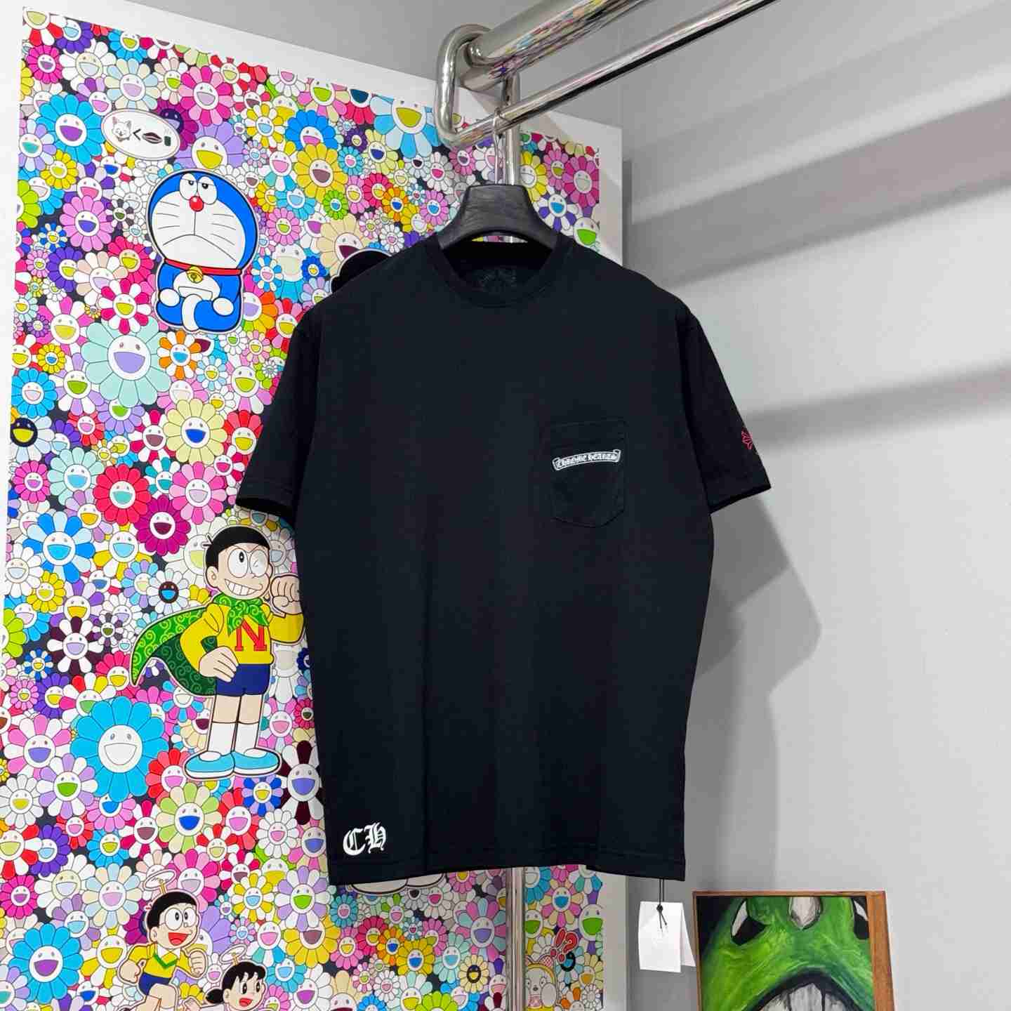 Chrome Hearts Scroll Logo Pocket T-Shirt - DopestKickz