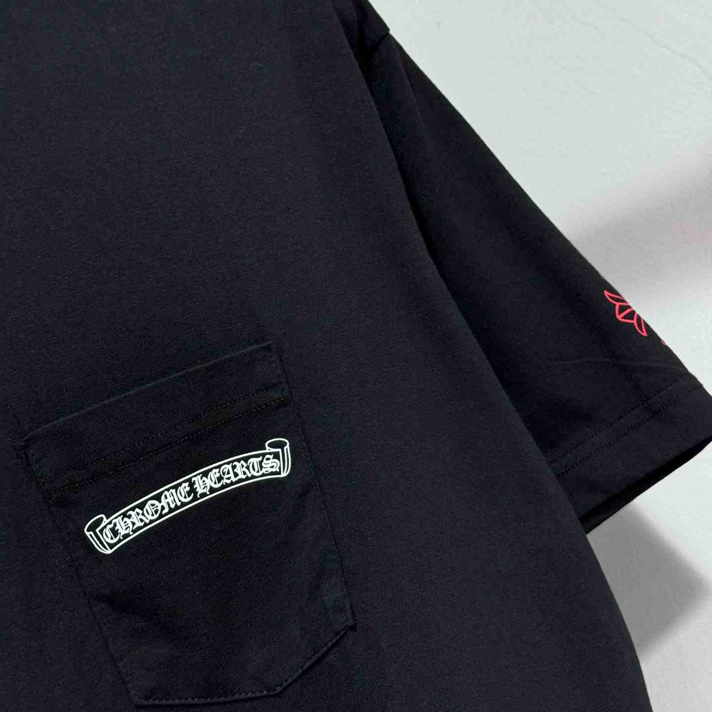 Chrome Hearts Scroll Logo Pocket T-Shirt - DopestKickz