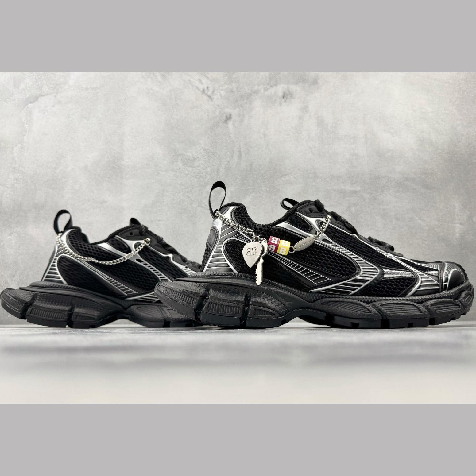 Balenciaga 3xl Sneaker With Charms In Black/Silver - DopestKickz